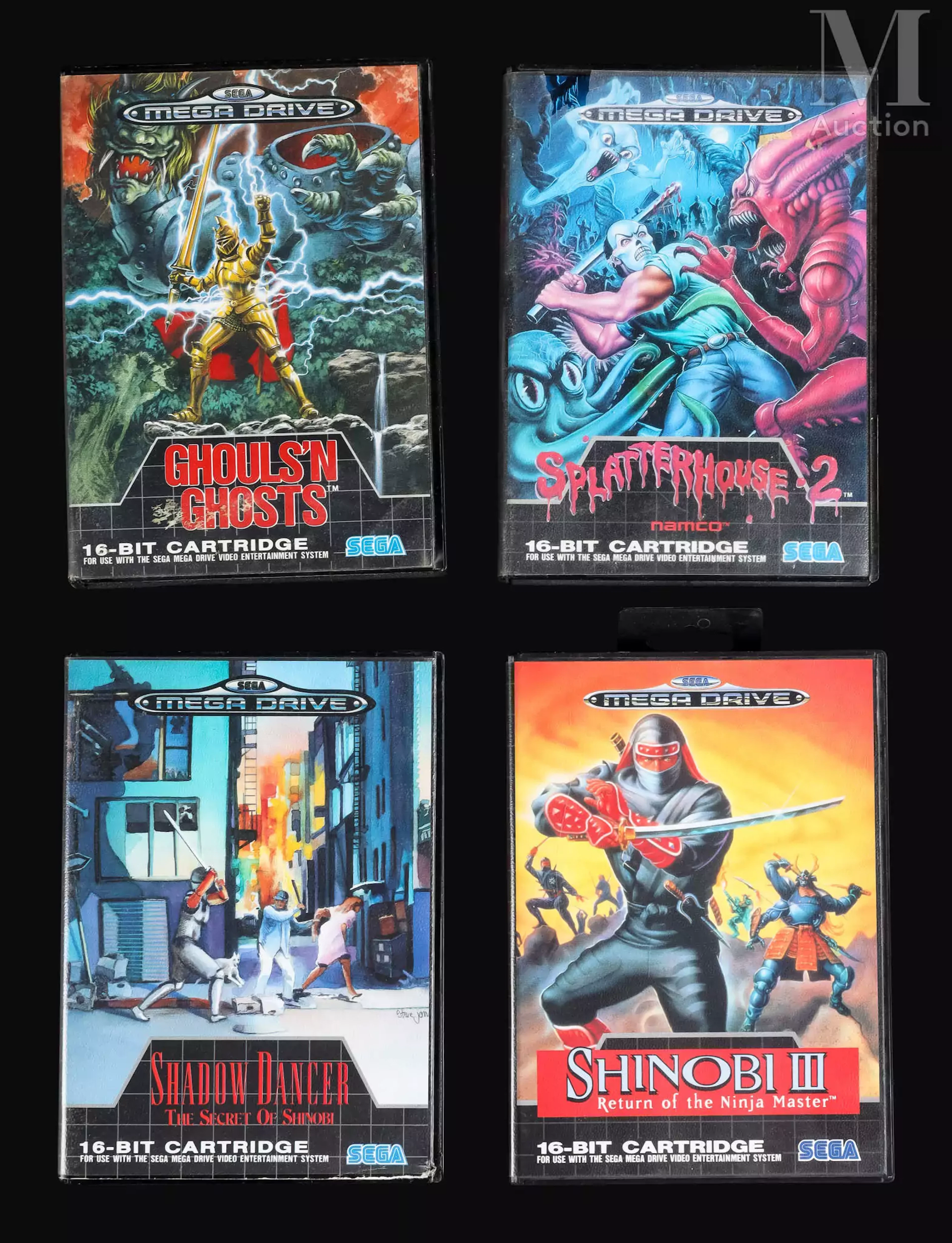 SEGA MEGADRIVE PAL Ensemble de quatre jeux d'action