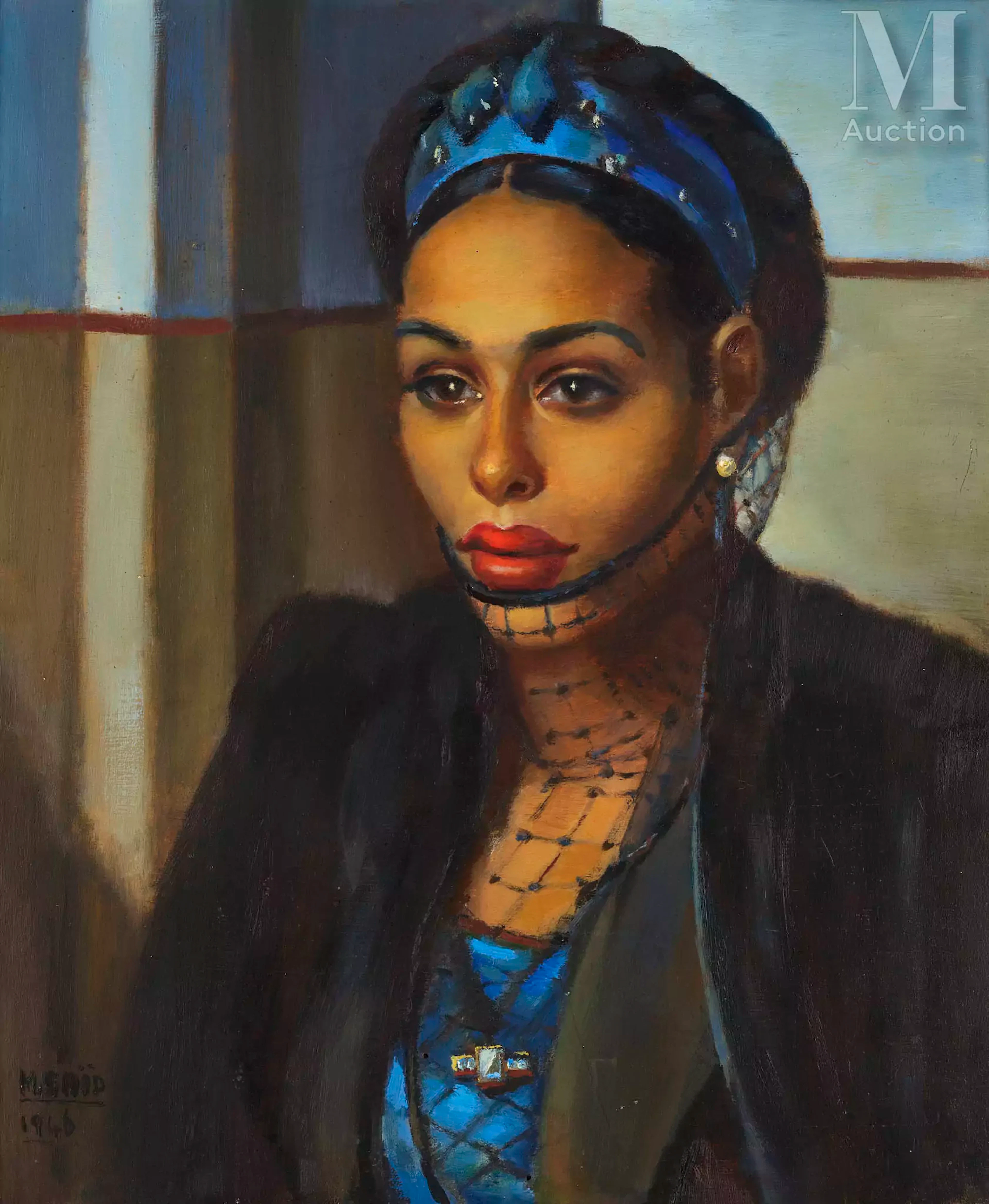 Mahmoud Saïd (Égypte, 1897–1964) Le turban bleu