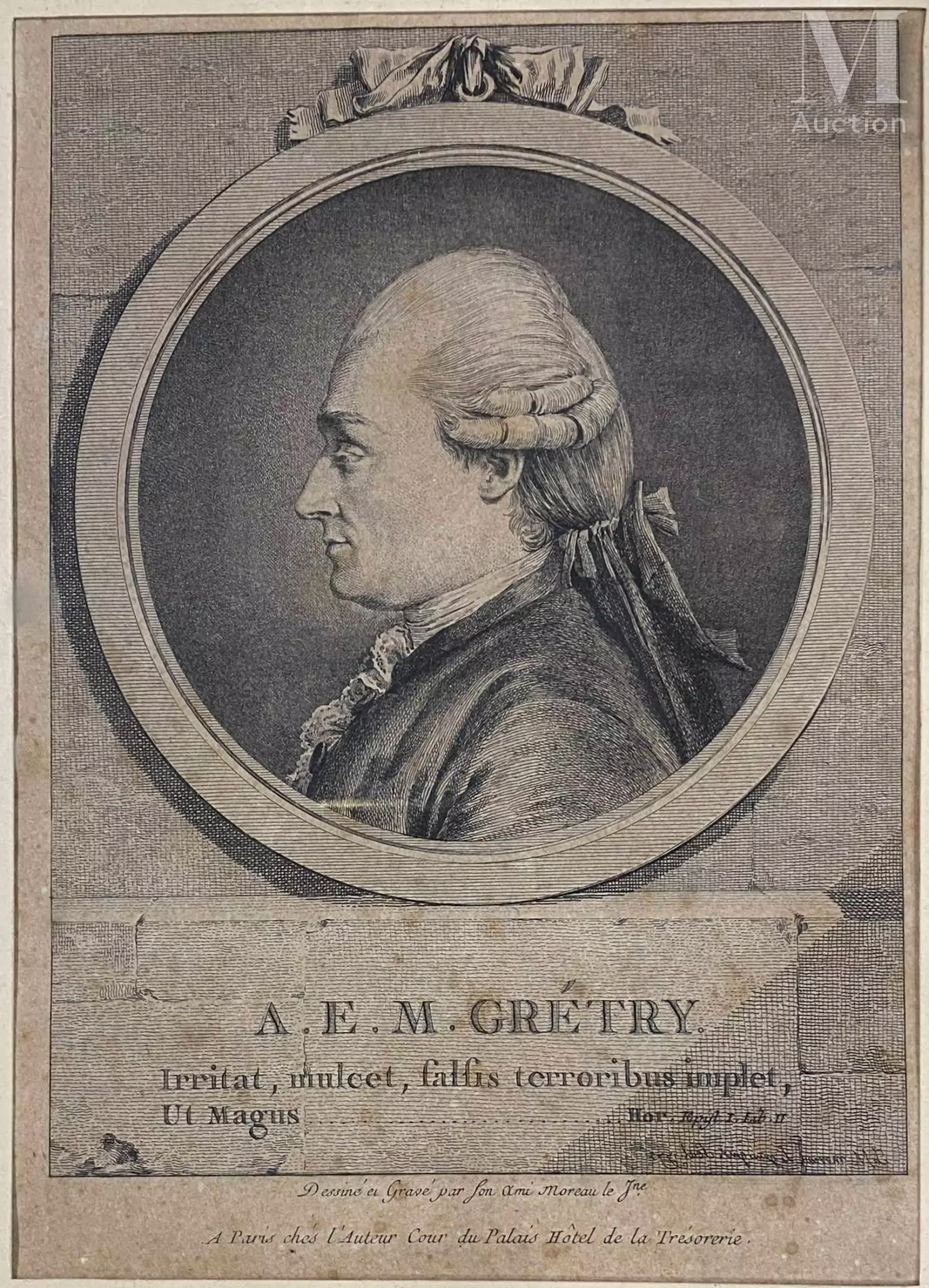 Jean-Michel MOREAU dit le Jeune (1741-1814), d'après, Profil d'André