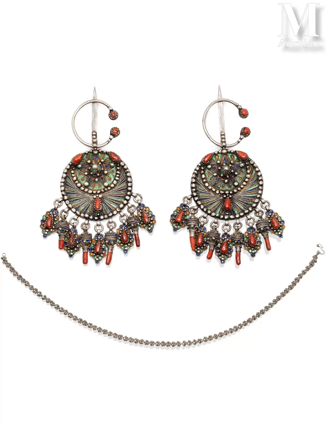 Paire de fibules thambimt Algérie, Kabylie, vers 1940-1960