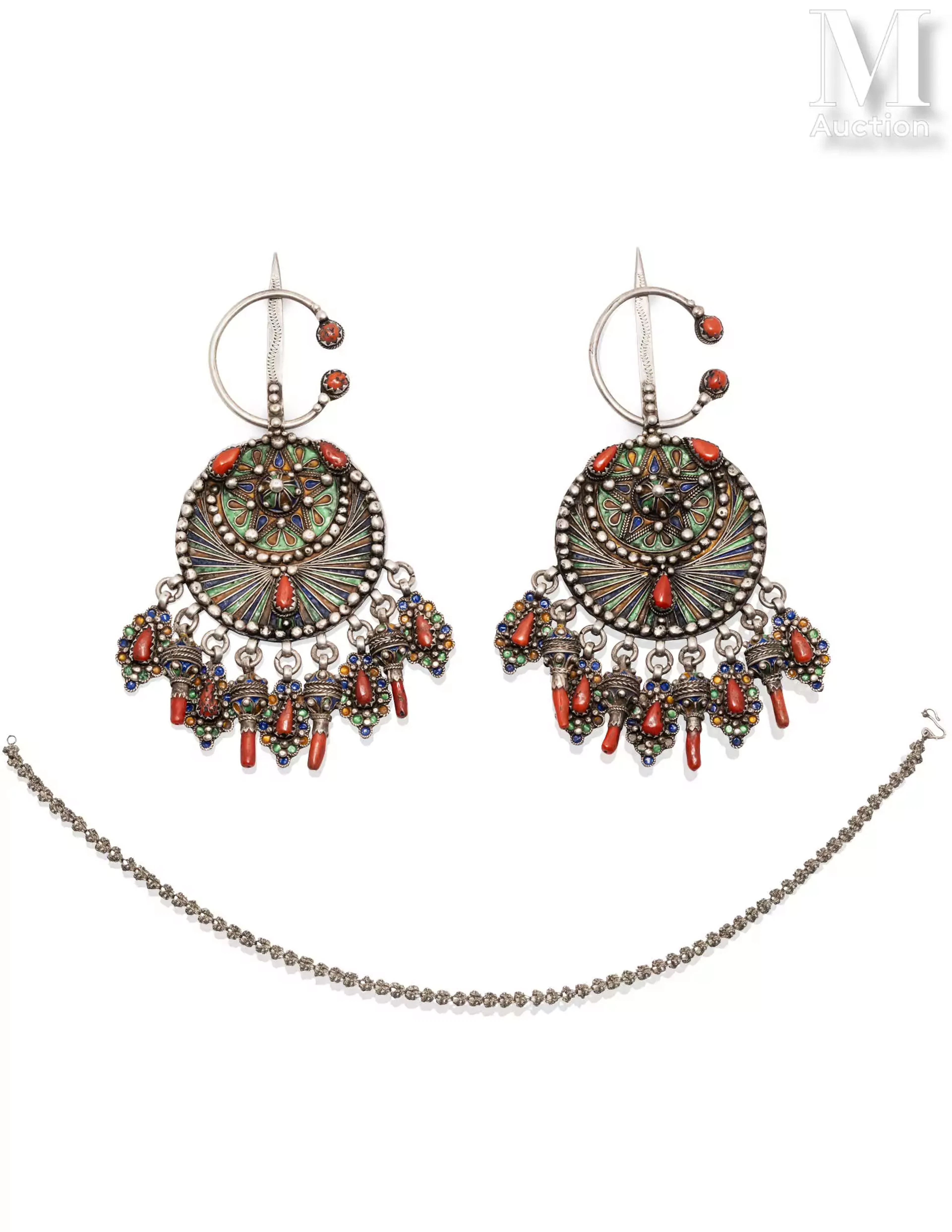 Paire de fibules thambimt Algérie, Kabylie, vers 1940-1960