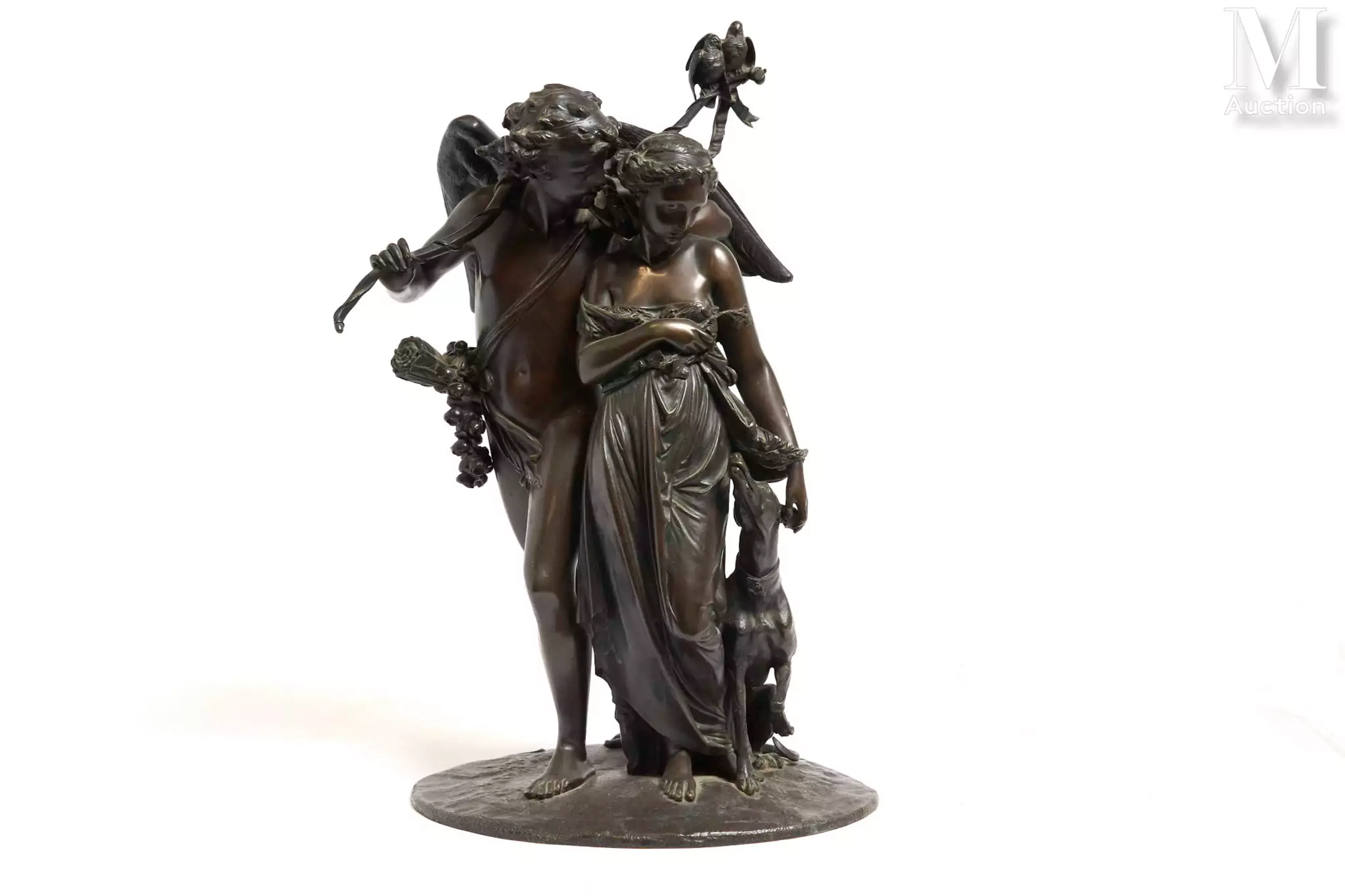 D'après Albert-Ernest CARRIER-BELLEUSE (1824-1887) L'Amour se confie à l'Amitié