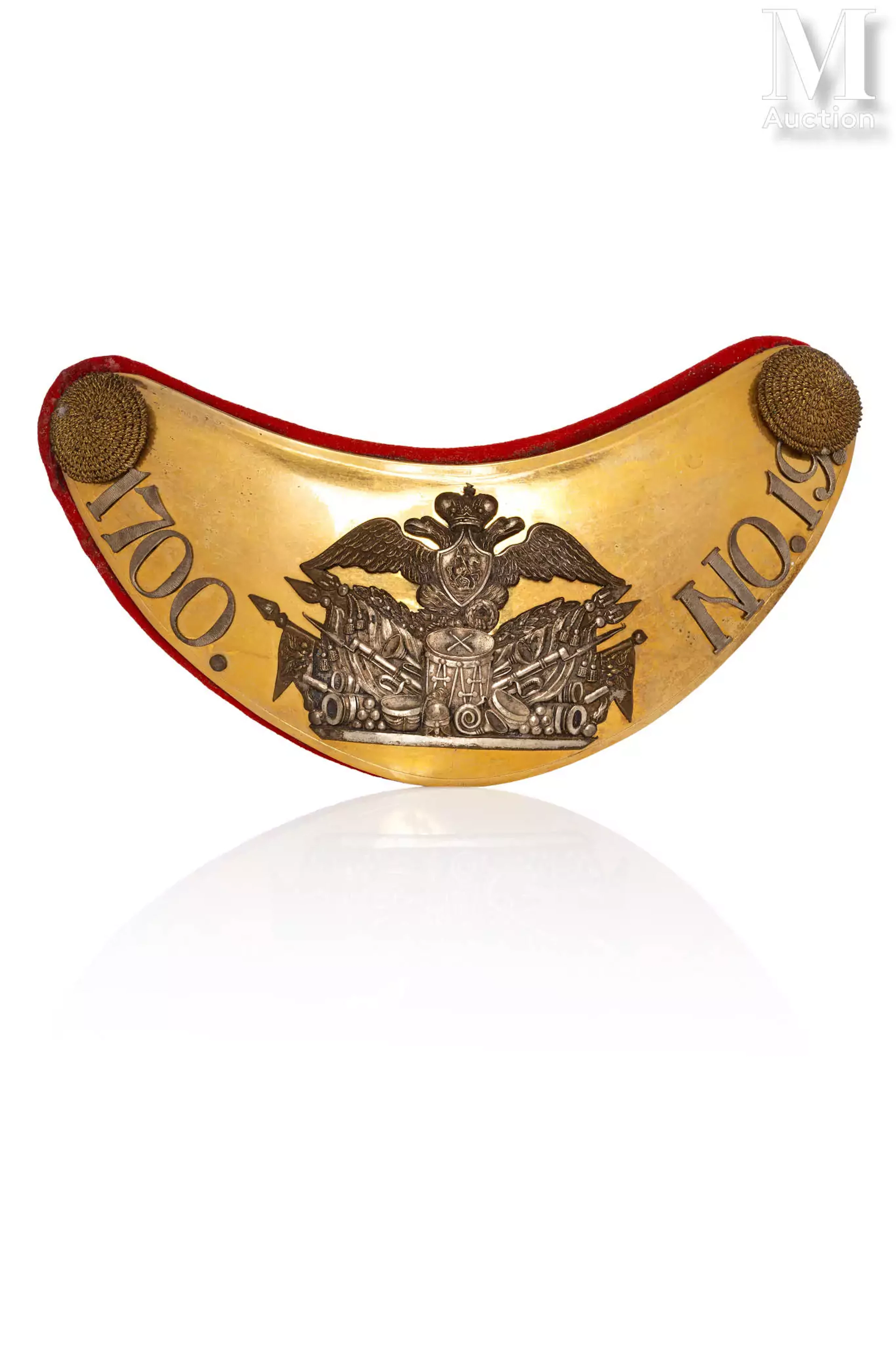 Rare hausse-col d’officier subalterne des régiments Préobrajensky