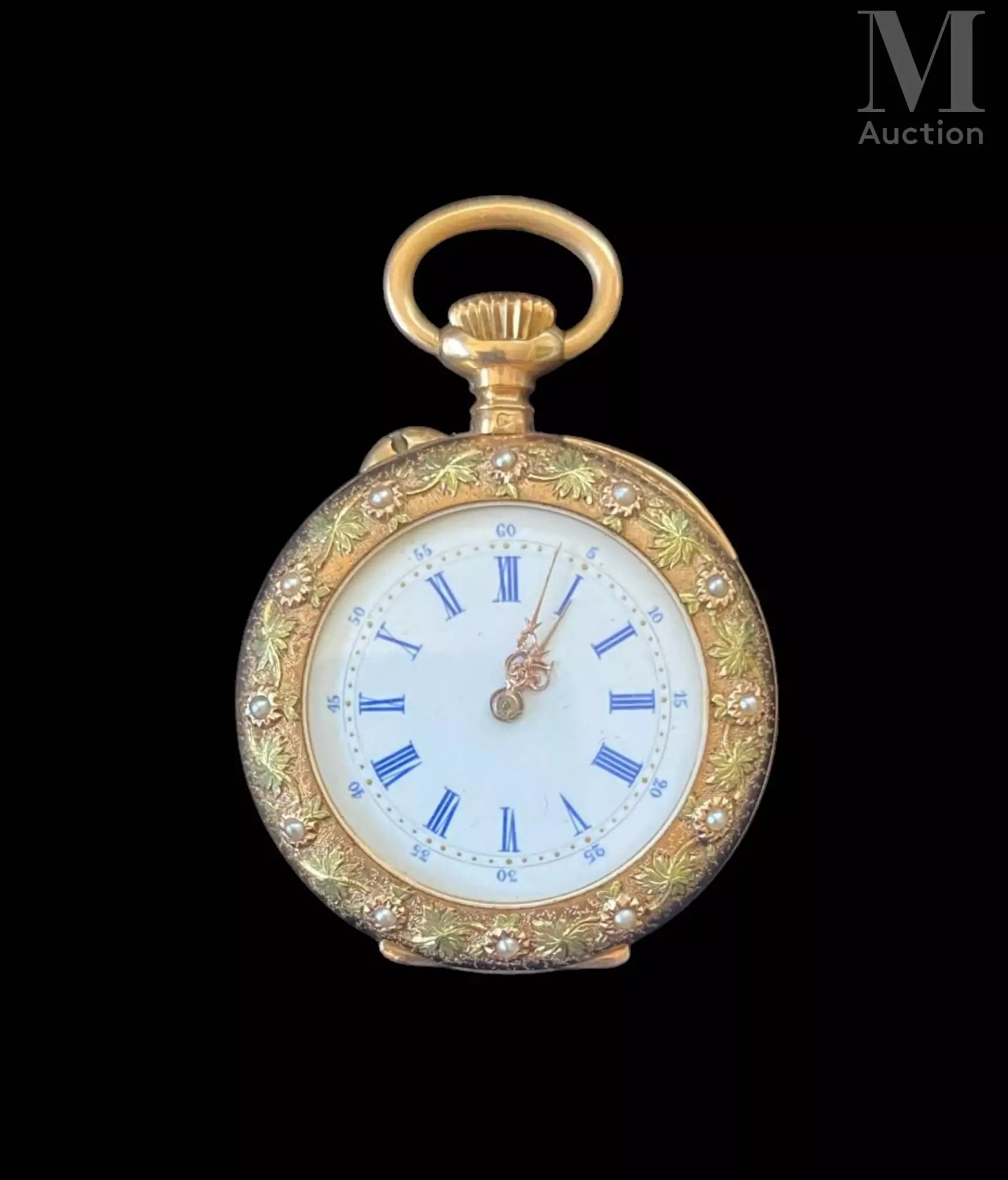 Montre de col en or jaune