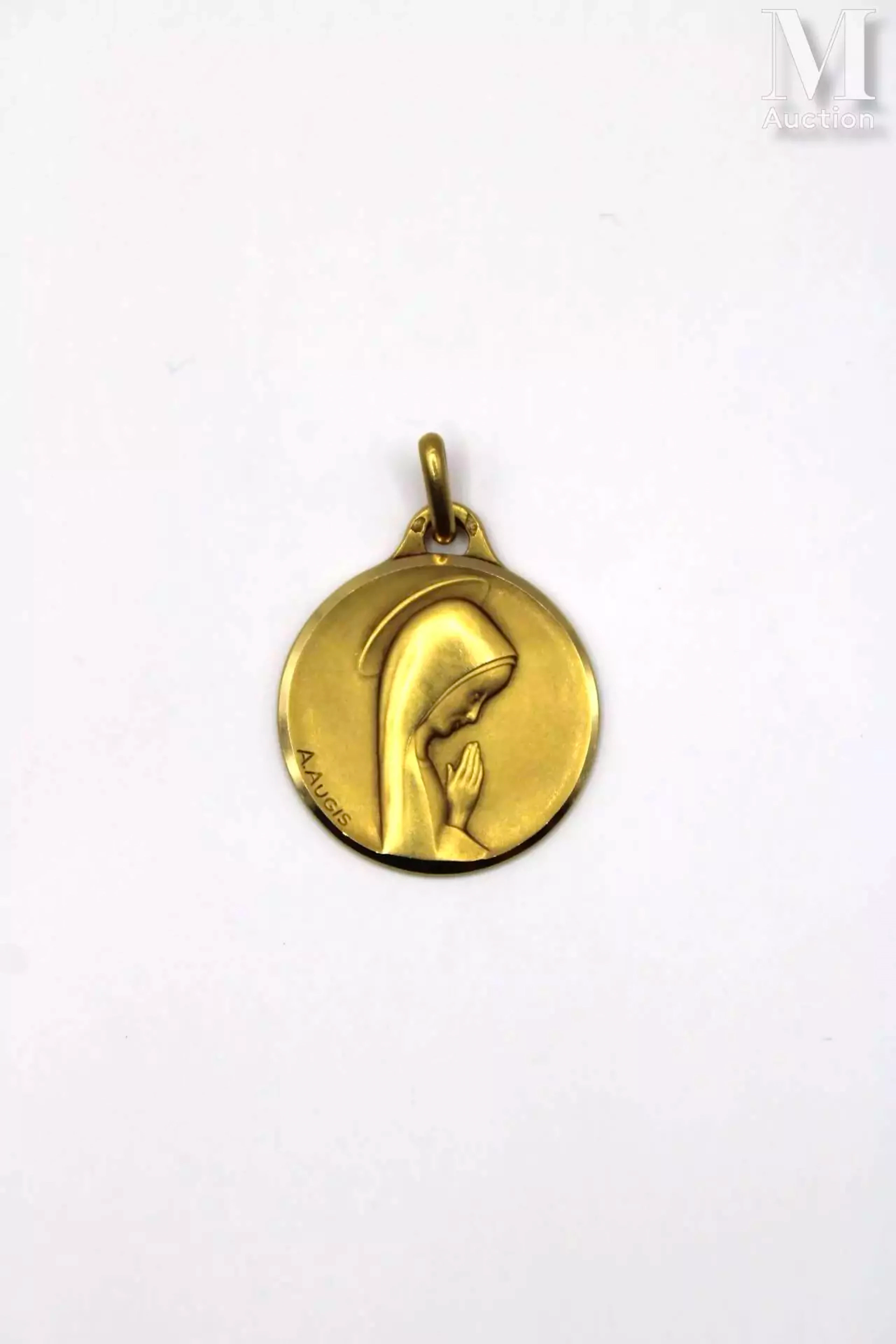 A.AUGIS Médaille religieuse or