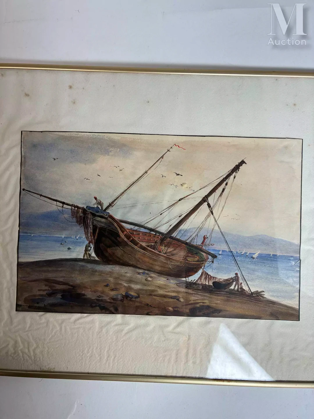Ecole du XXe siècle Réparateur de bateau de pêcheur