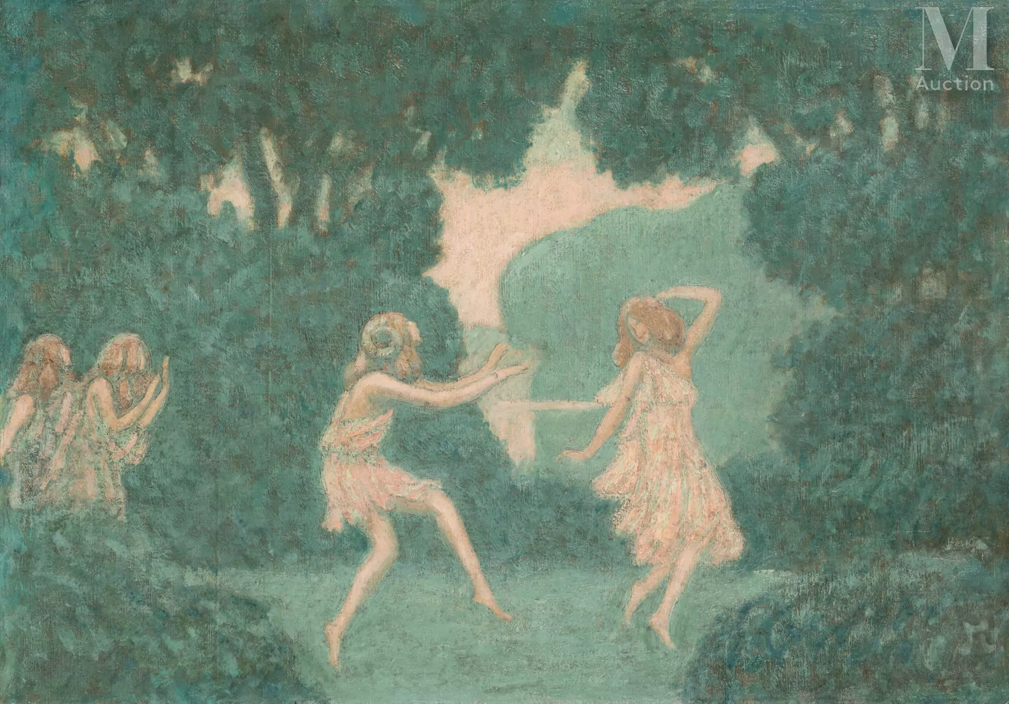 Jean Francis AUBURTIN (Paris 1866 - Dieppe 1930) Etude d'Isadorable