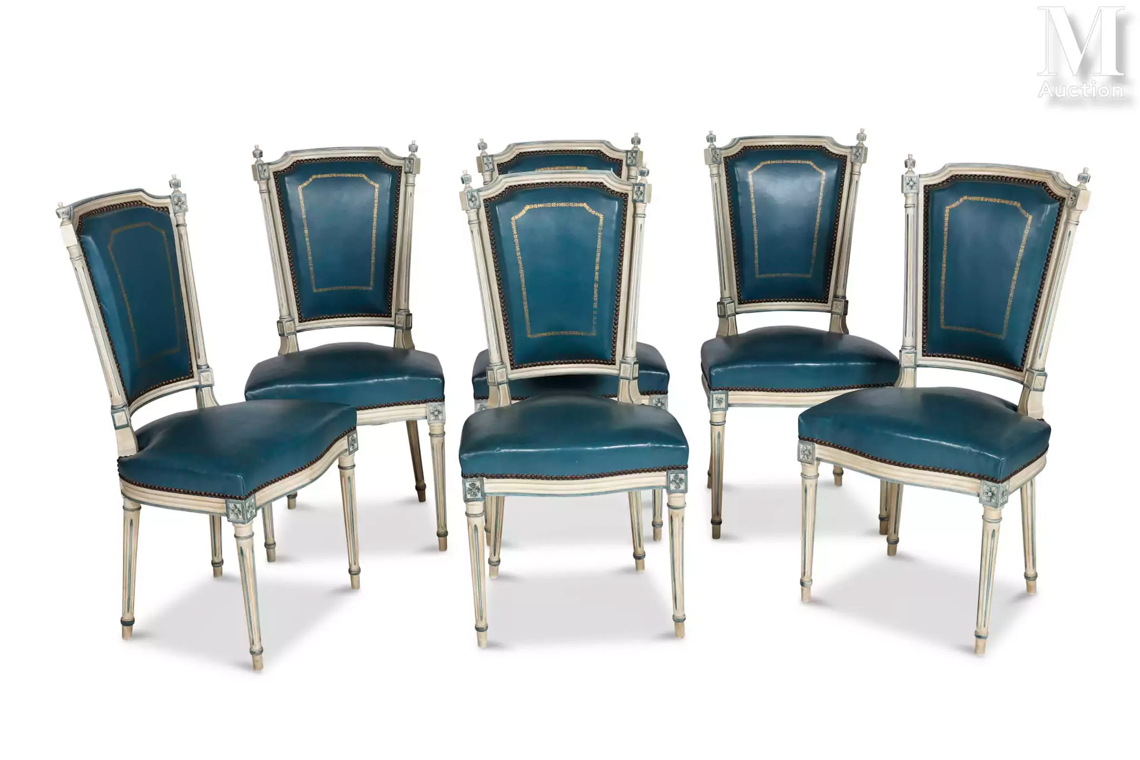 Suite de 6 chaises cabriolets