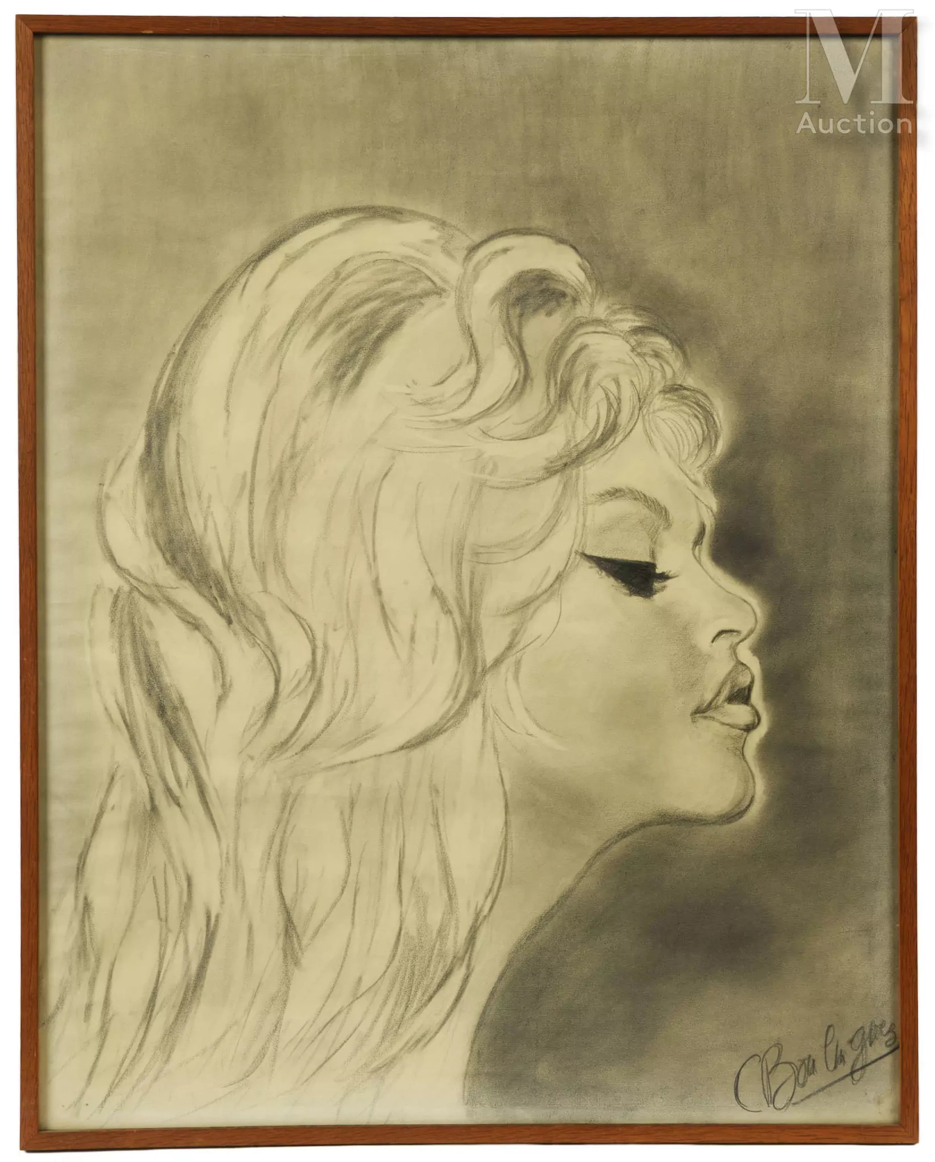 C. BOULANGUEZ (XXe siècle) Brigitte Bardot de profil droit