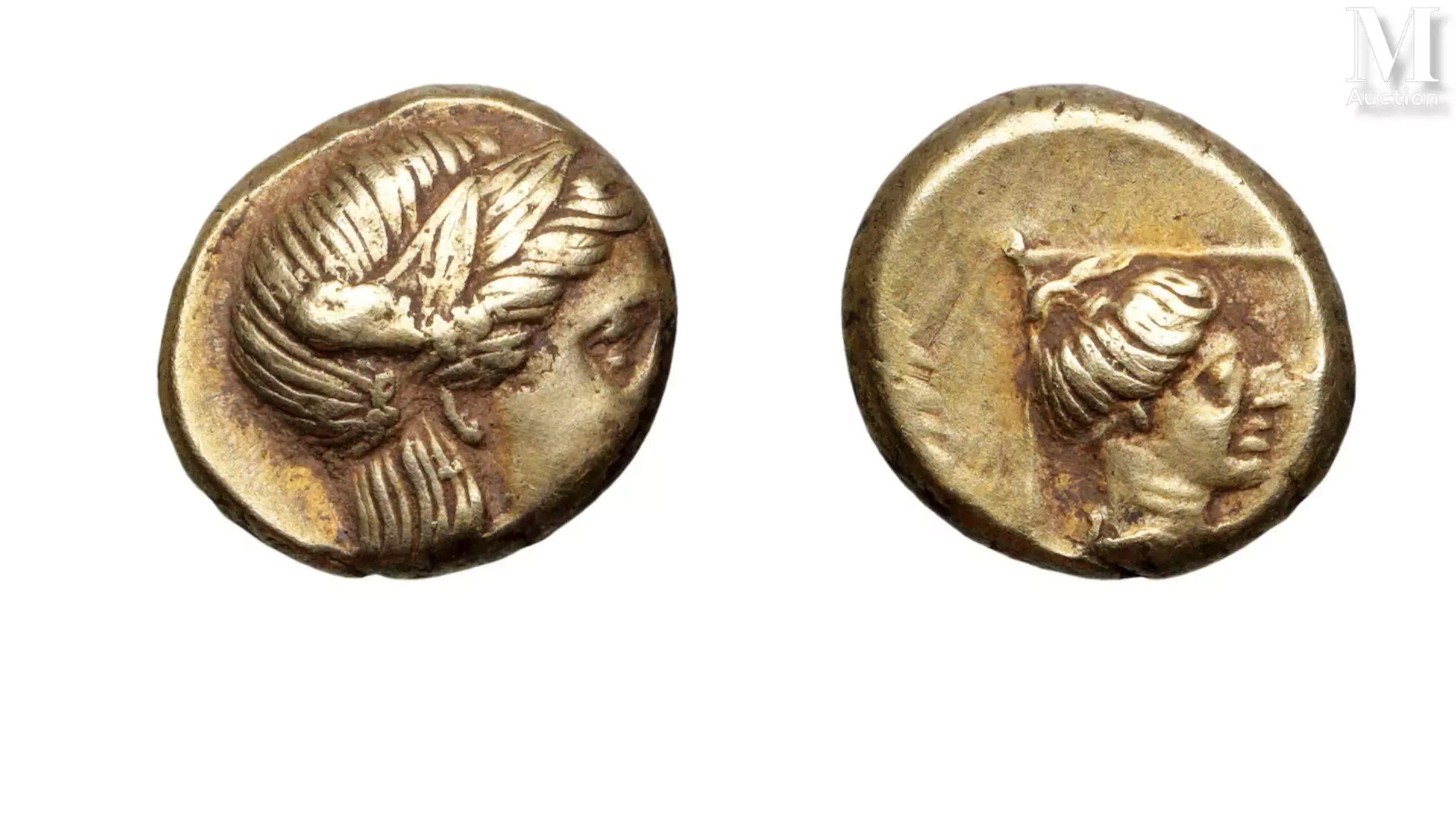Lesbos. Mytilène 377-326 av. JC. Hecté électrum.