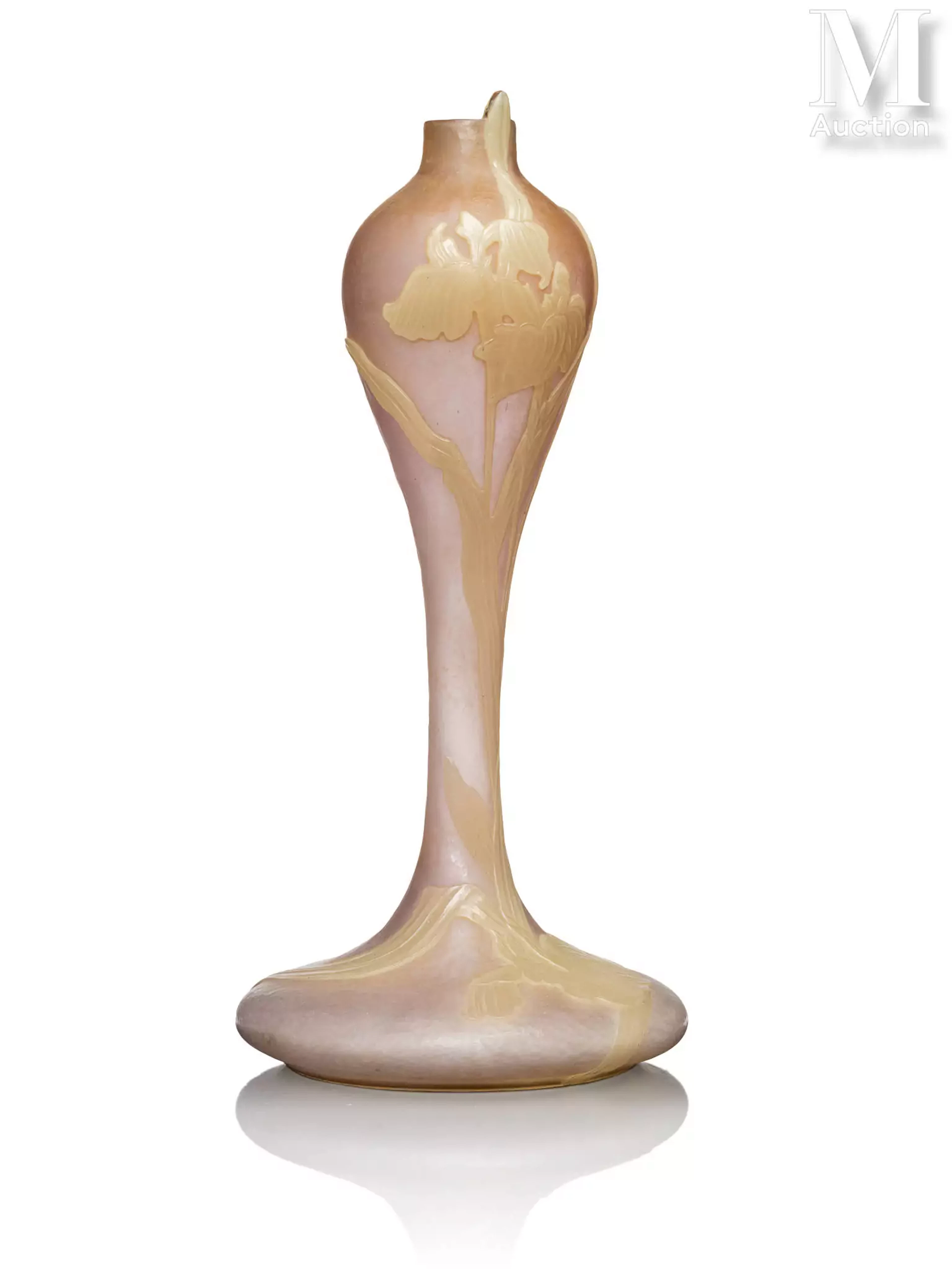 BURGUN SCHVERER (Verrerie d'art de Lorraine) "Iris"