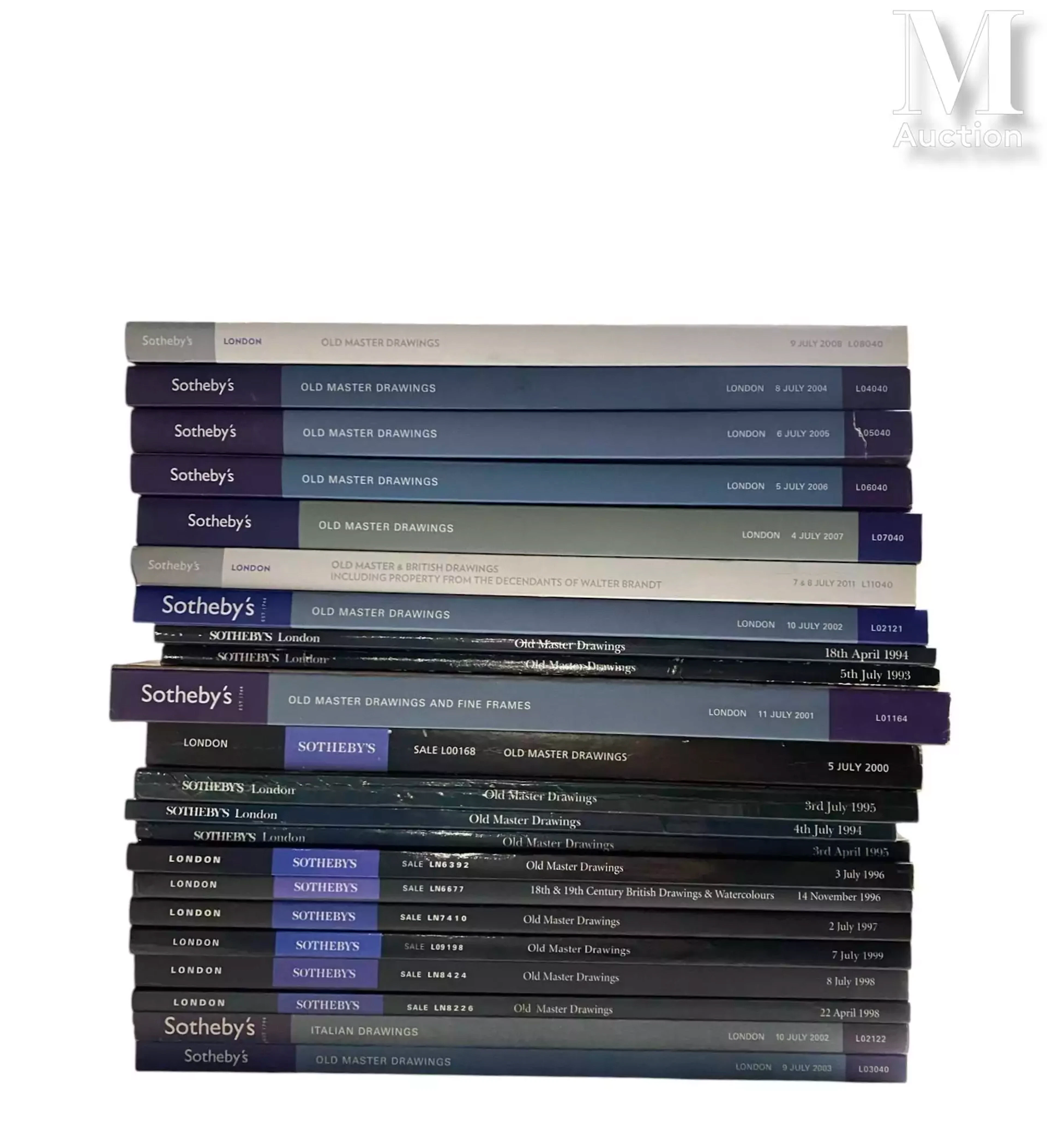 Lot de 22 catalogues de vente aux enchères SOTHEBY'S Londres