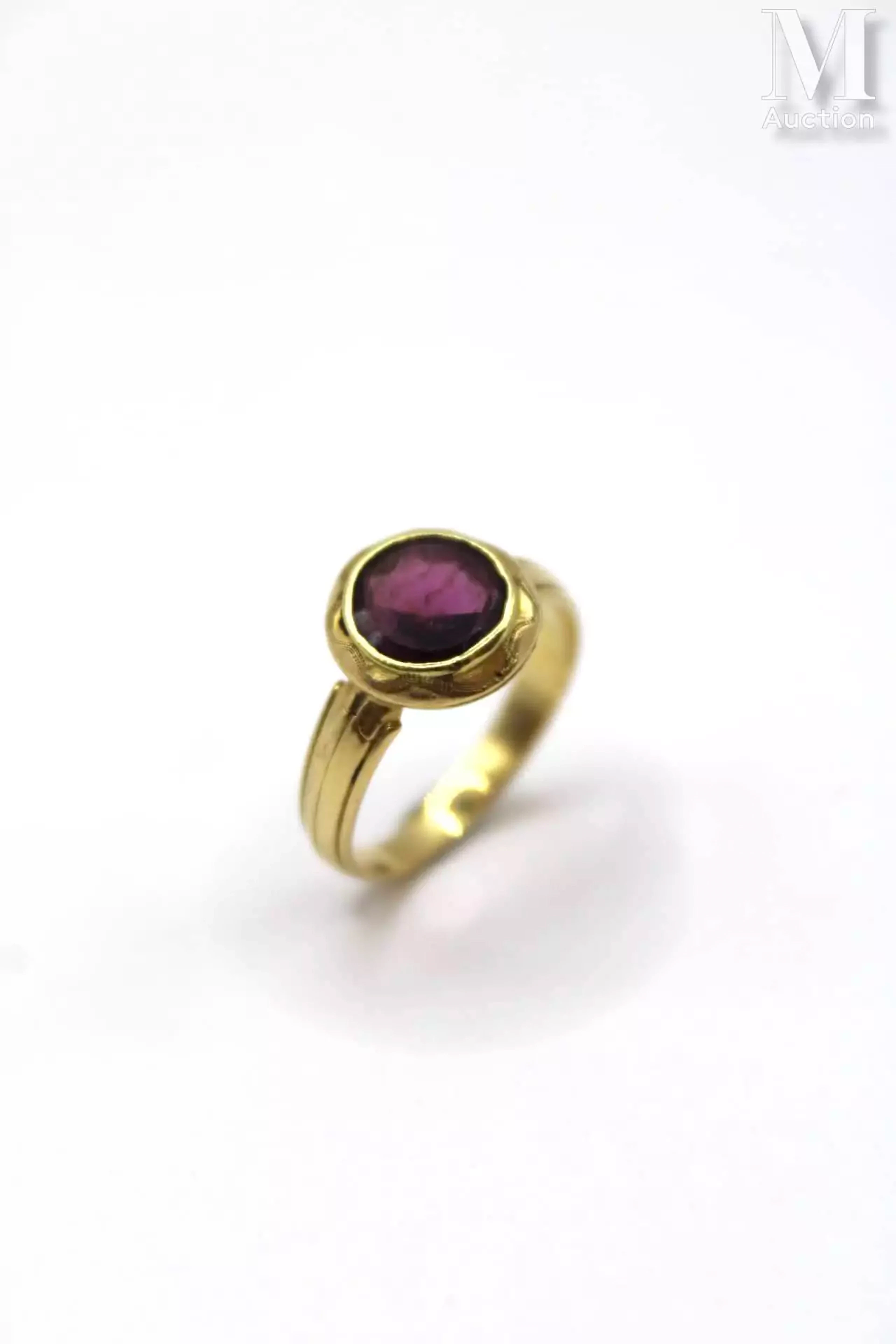Bague or et tourmaline