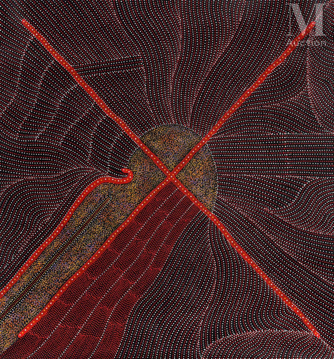 Kathleen Petyarre (c. 1940 - 2018) Mountain Devil Lizard, 2010