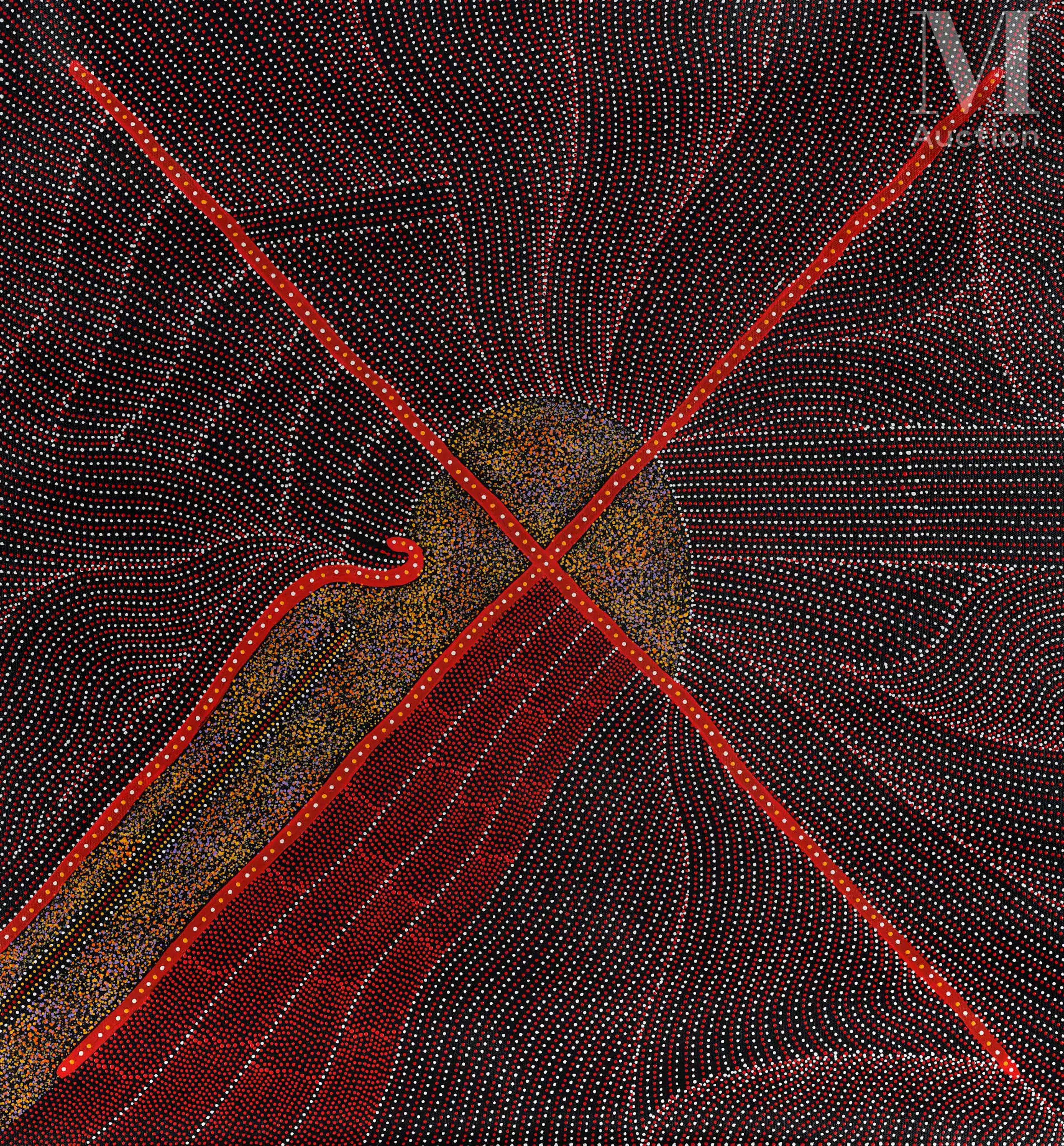 Kathleen Petyarre (c. 1940 - 2018) Mountain Devil Lizard, 2010