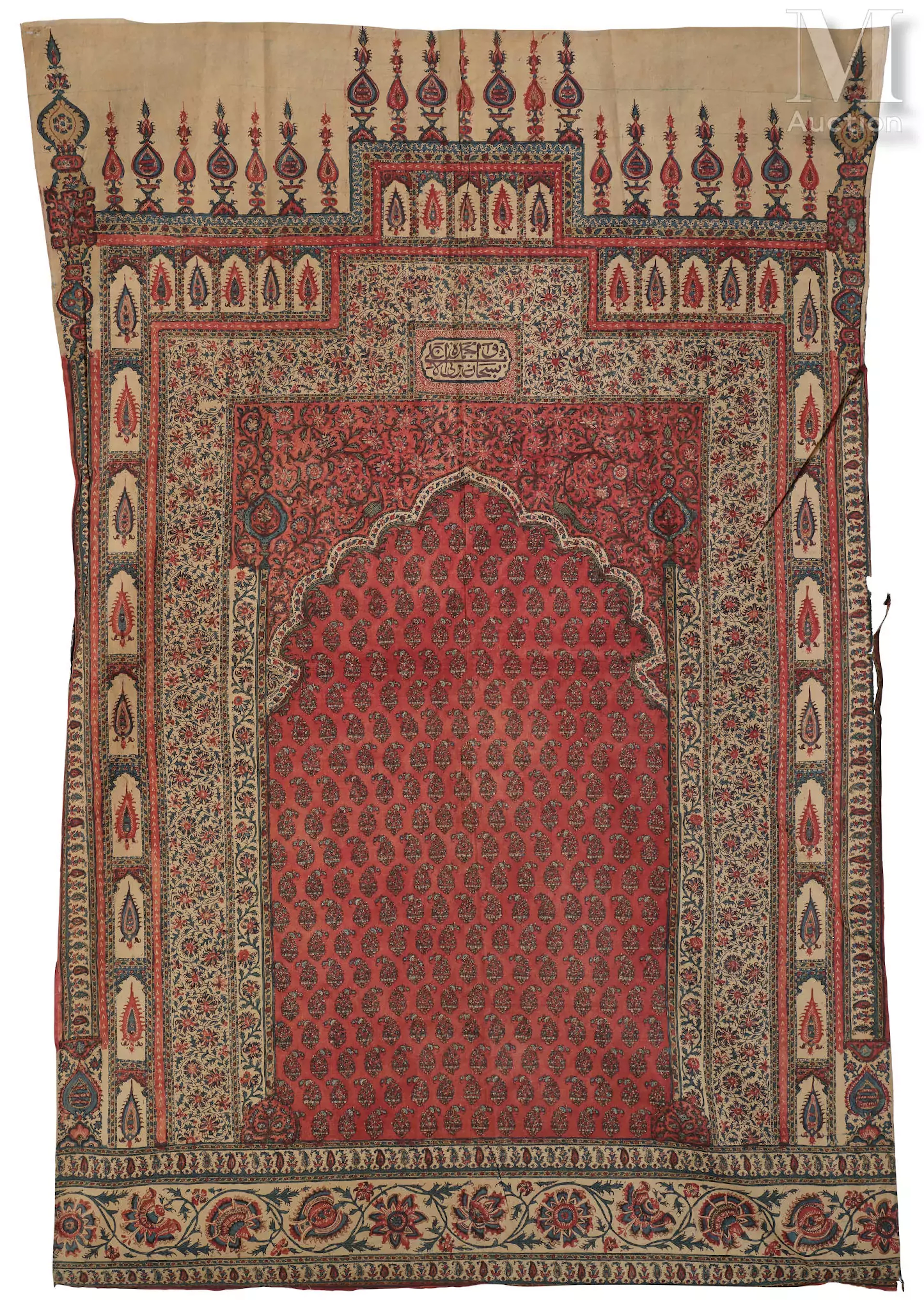 Qalamkari de prière Inde, XIXe siècle