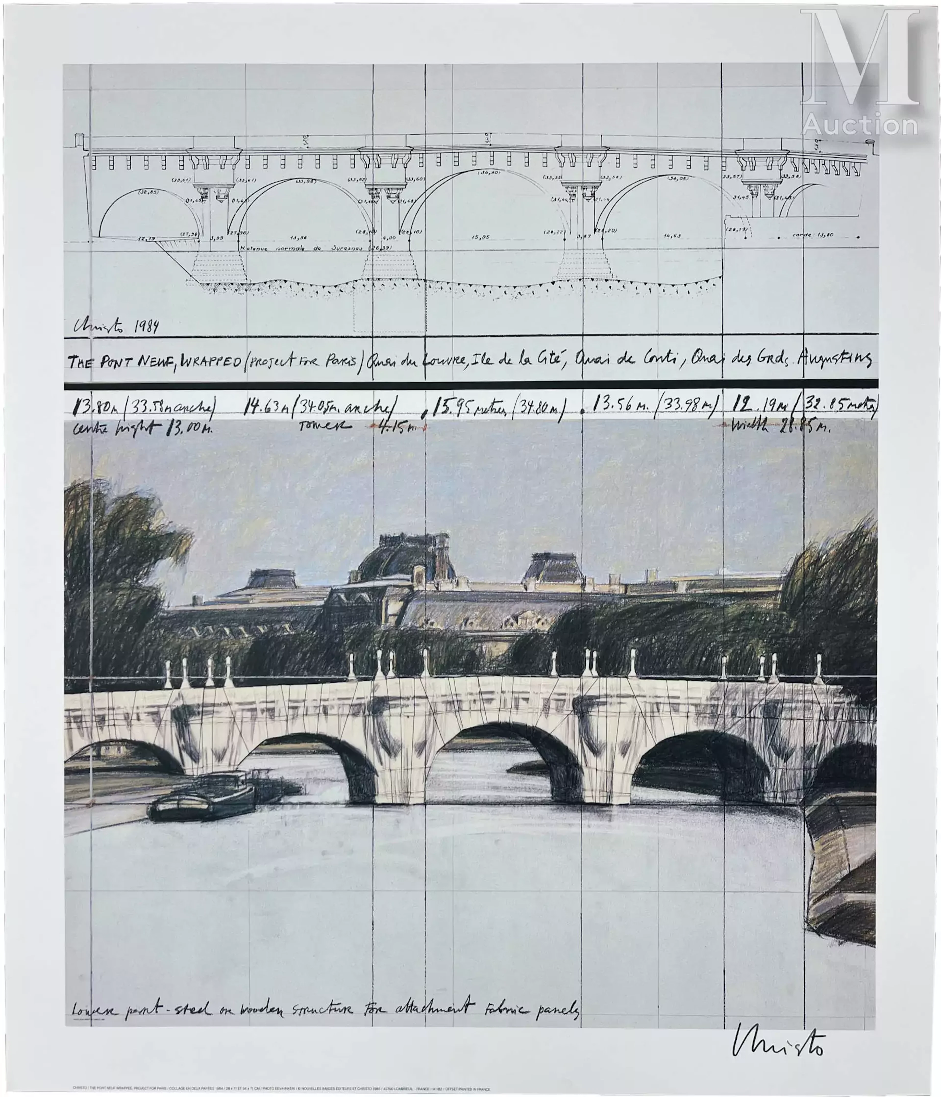 CHRISTO & JEANNE-CLAUDE (1935–2020), (1935–2009) Le Pont Neuf, 1985