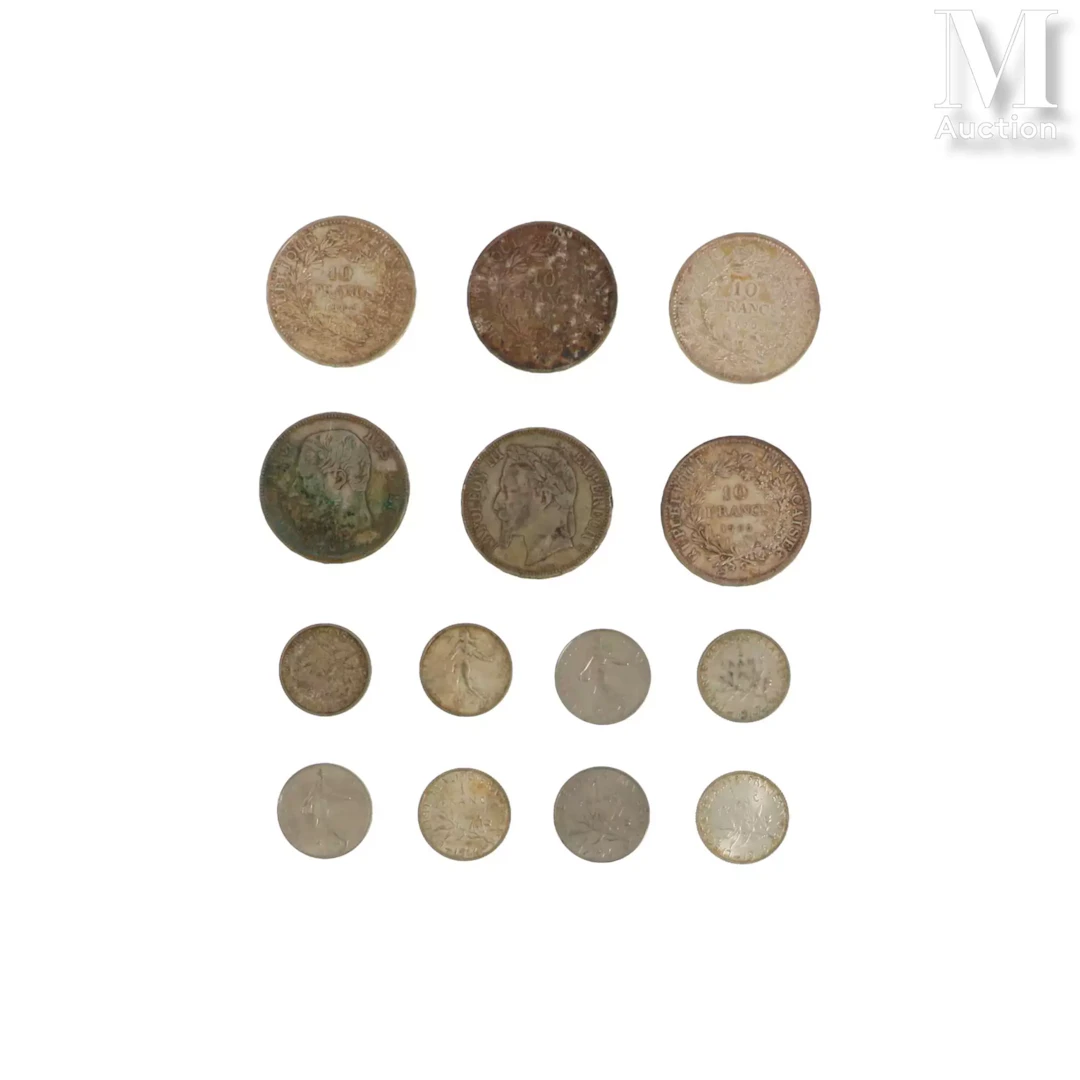Lot de pièces en argent