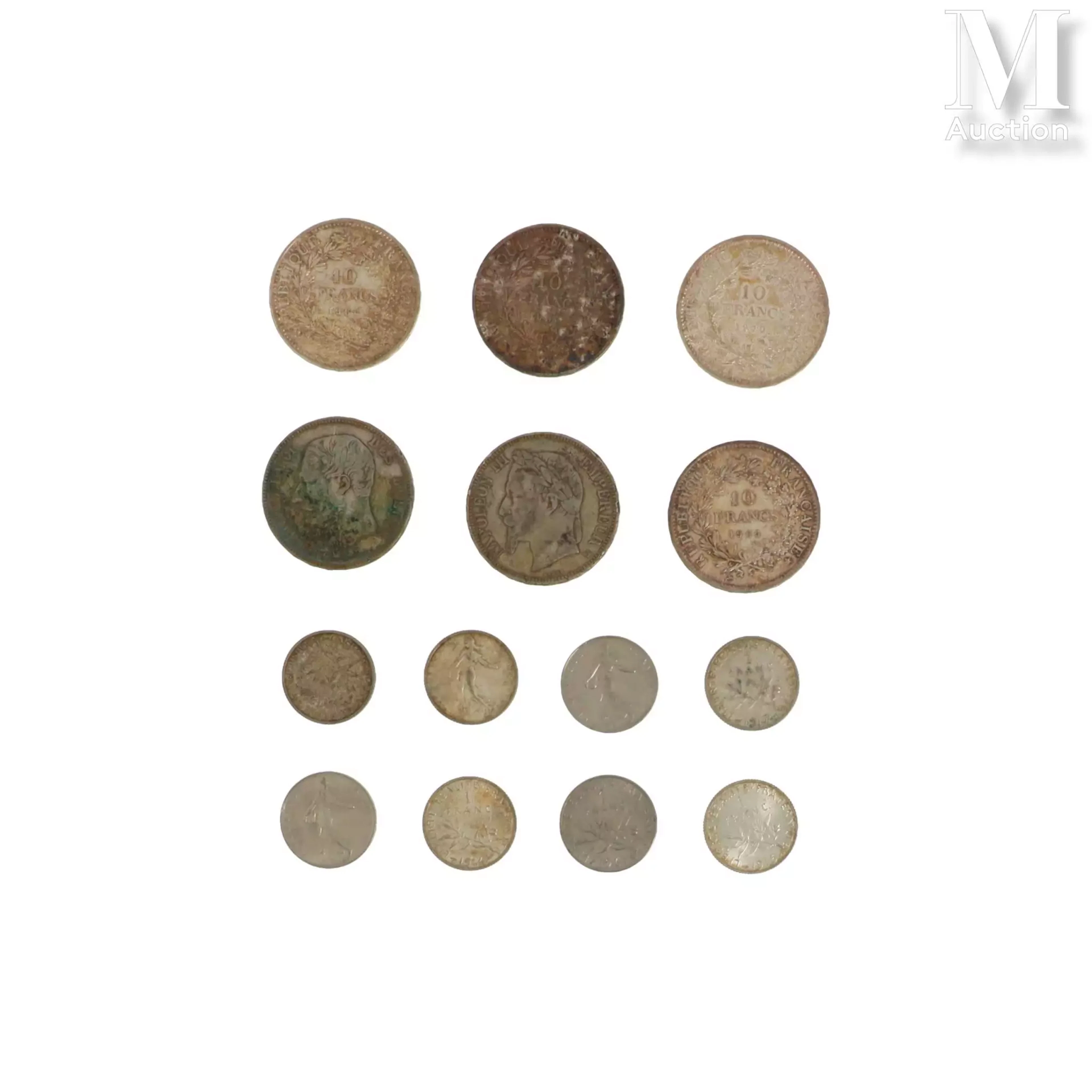 Lot de pièces en argent