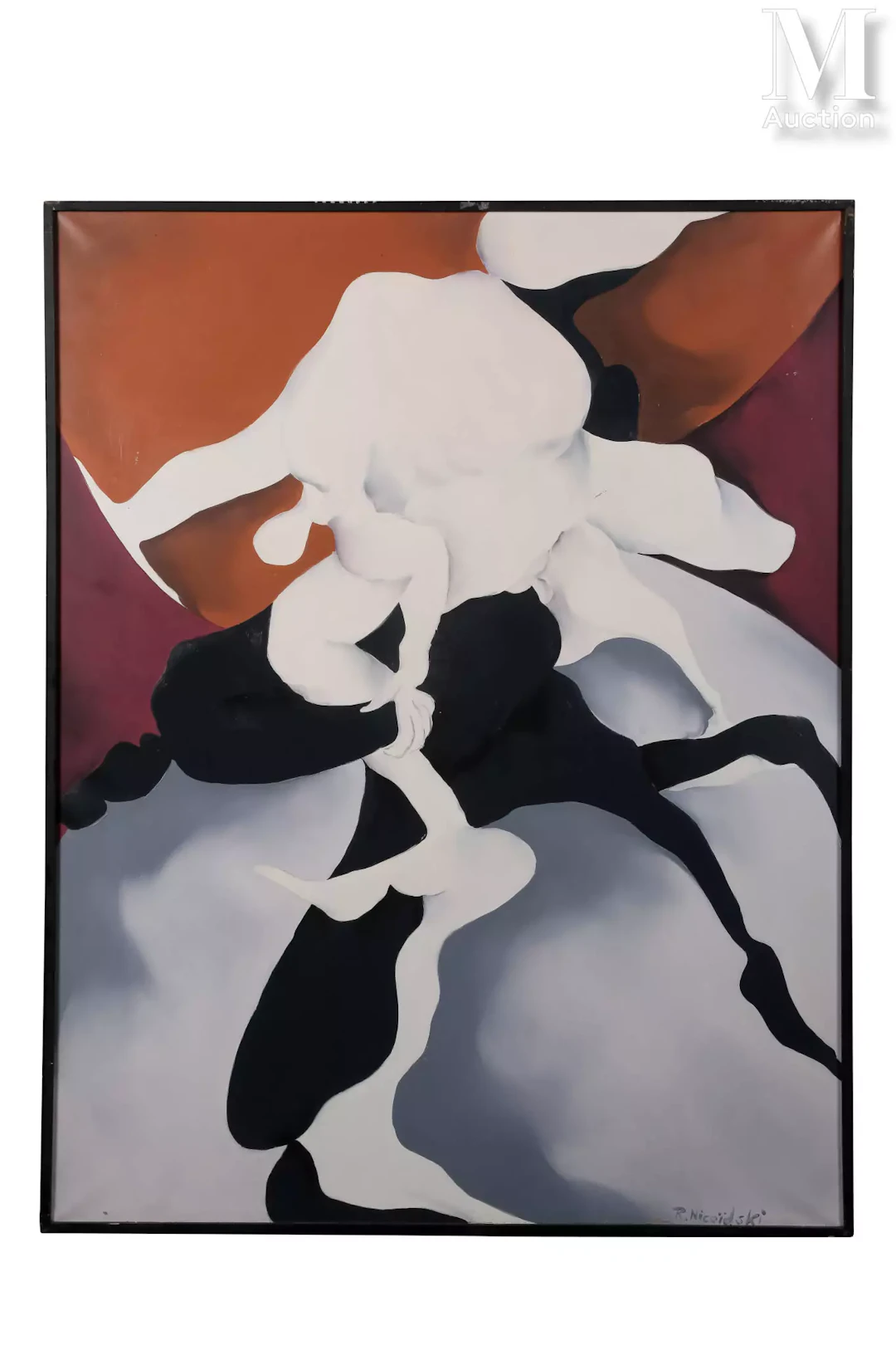 Robert-Louis NICOIDSKI (1931-2011), Corps enlacés, toile signée. 148