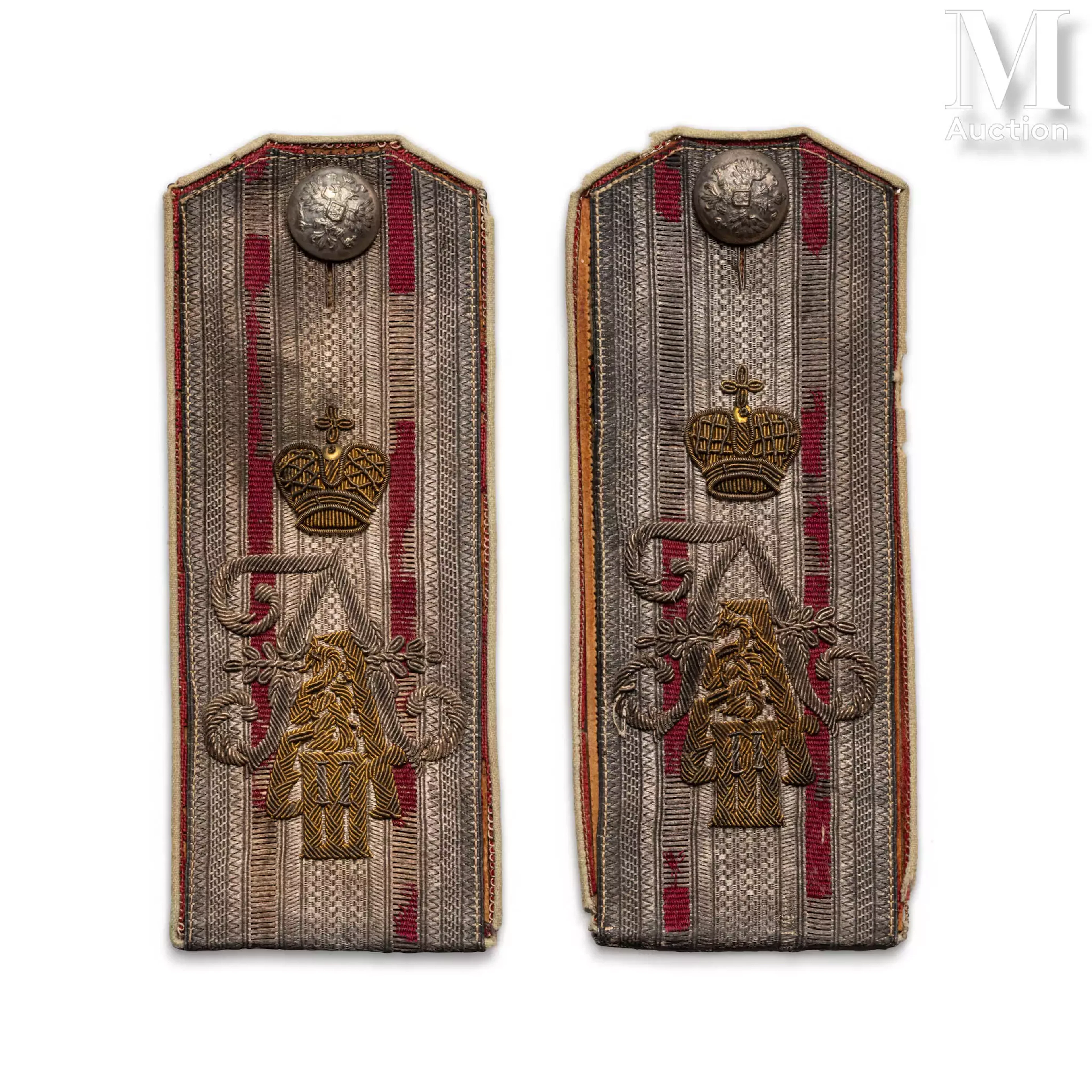 PAIRE DE PATTES D’ÉPAULE DE LA 1ère SOTNIA DE COSAQUES DE L'OURAL DE SA MAJESTÉ
