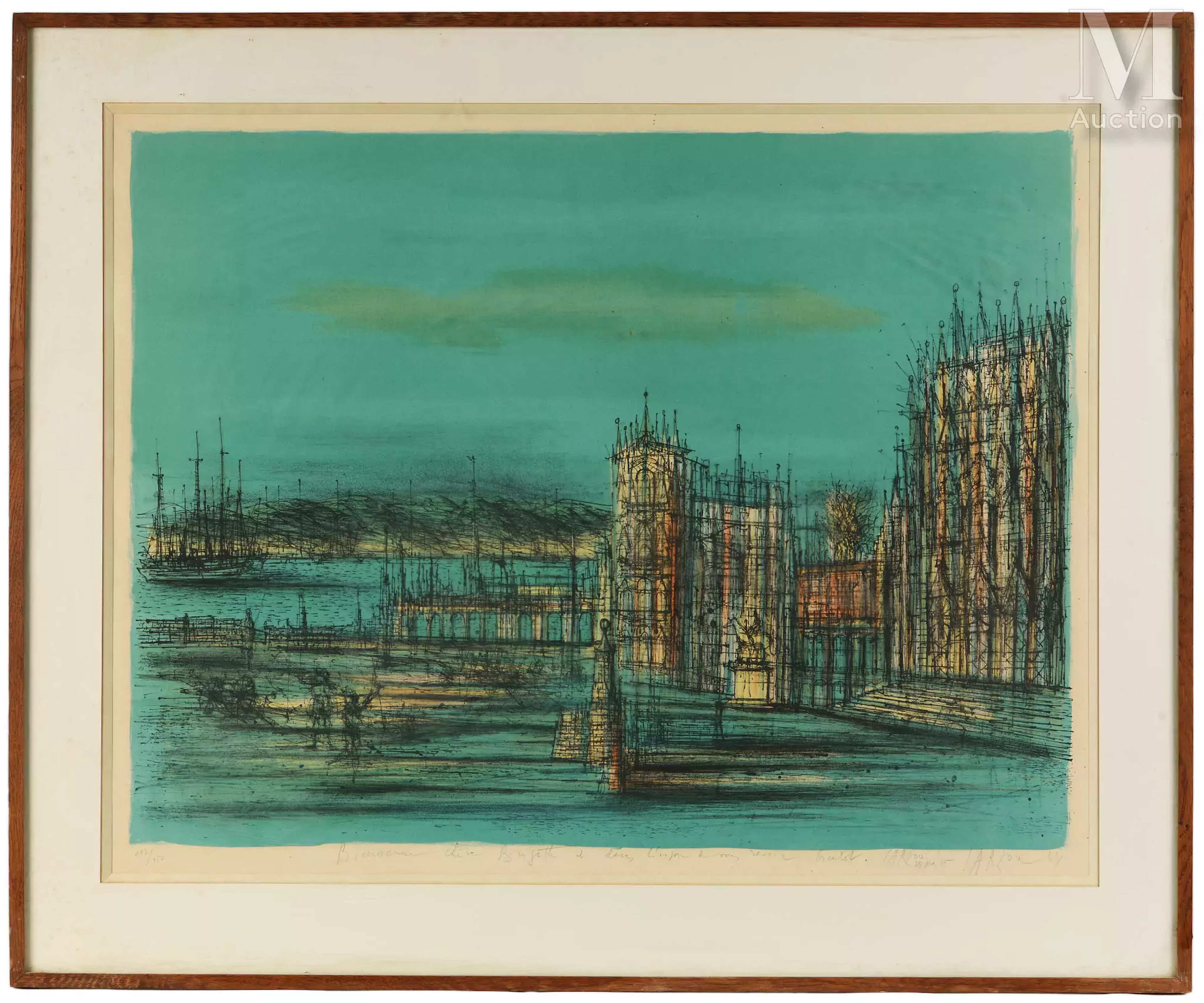 Jean CARZOU (1907-2000) Vue d'une ville
