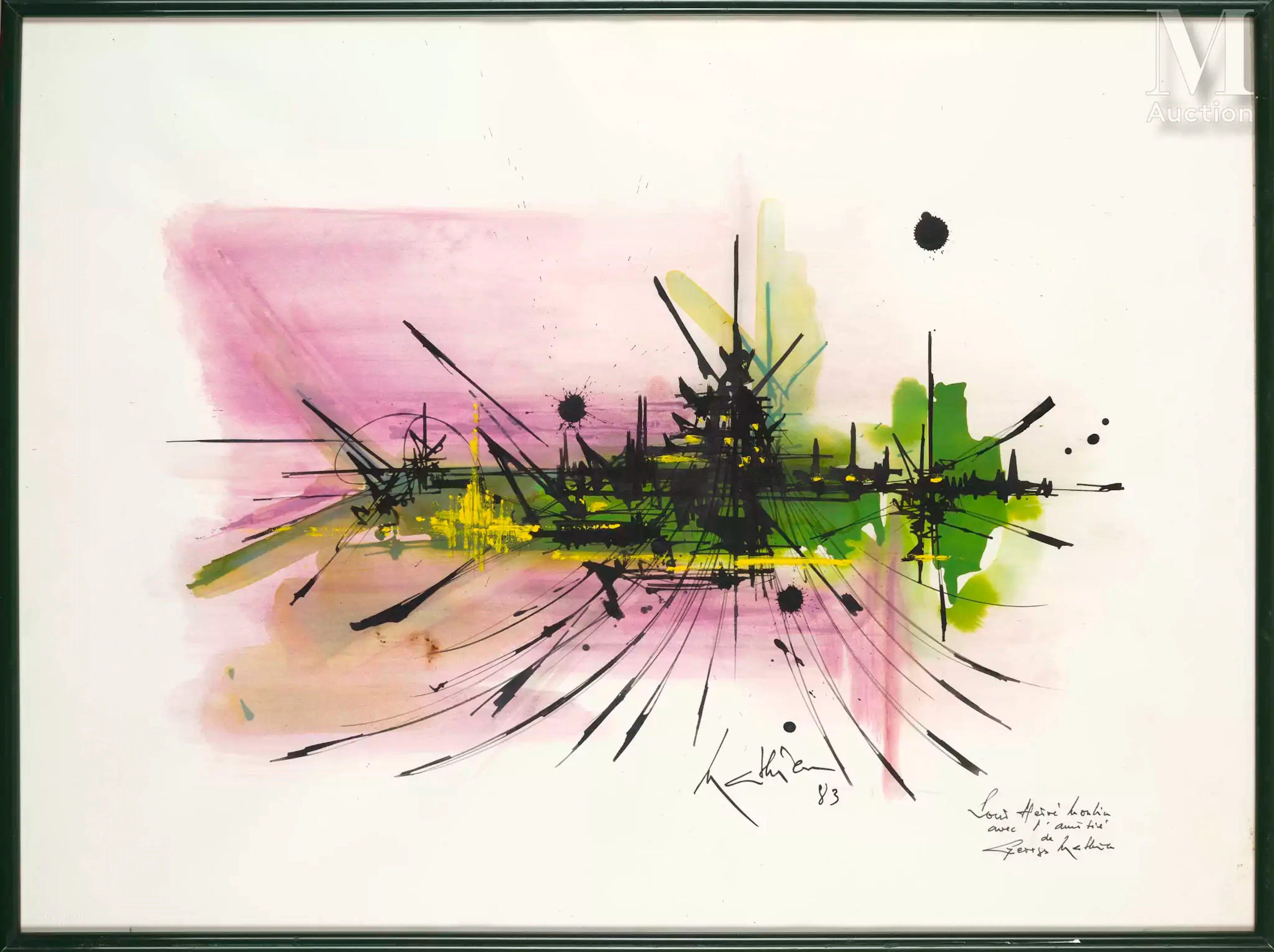 Georges MATHIEU (1921-2012) Sans titre, 1983