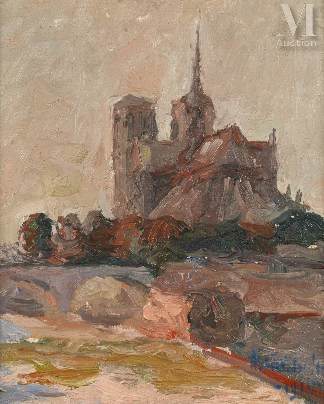 Wladimir de TERLIKOWSKI (Poraj 1873-Paris 1951) Notre-Dame de Paris
