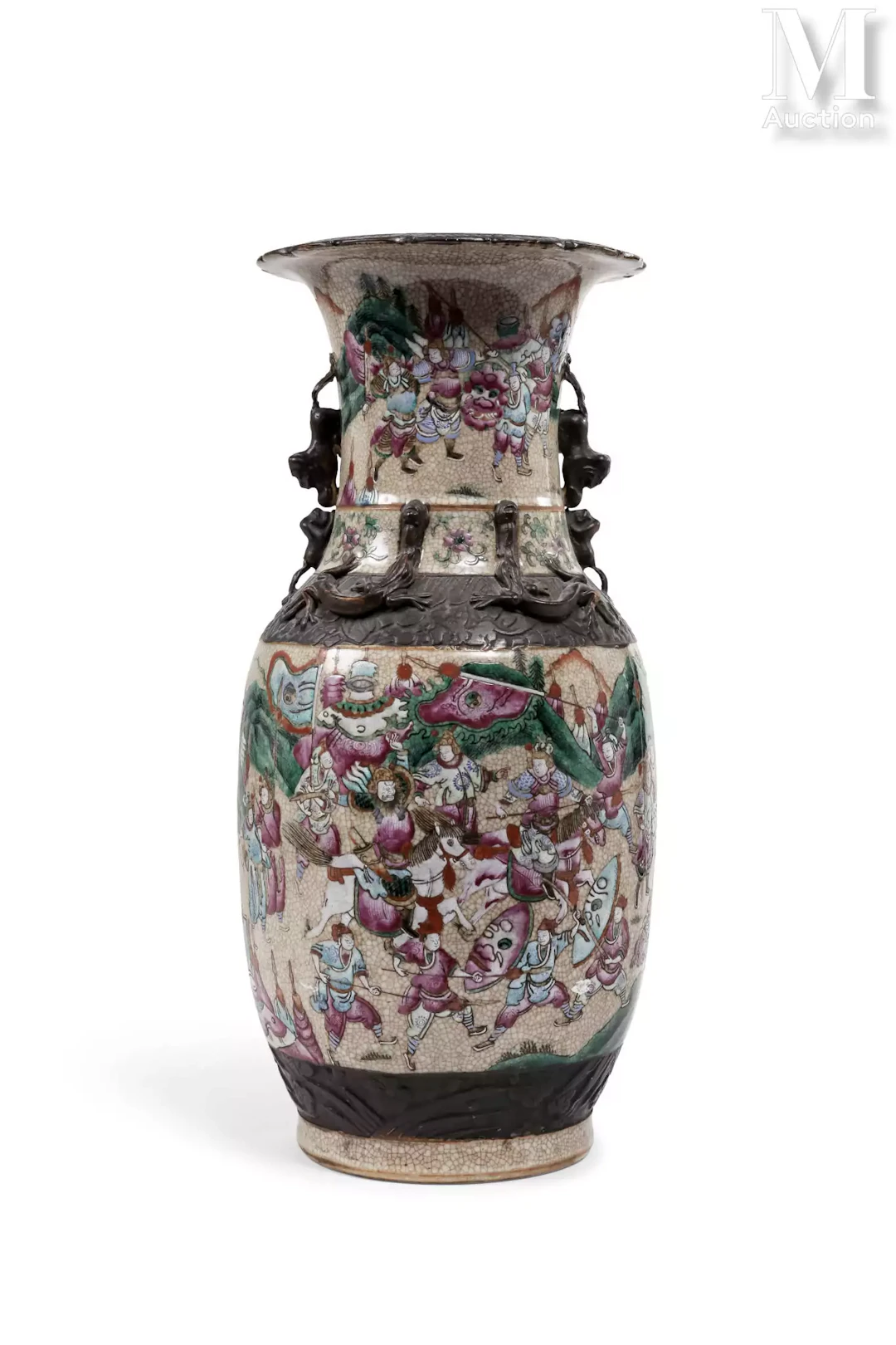 Vase balustre en porcelaine de Nankin
