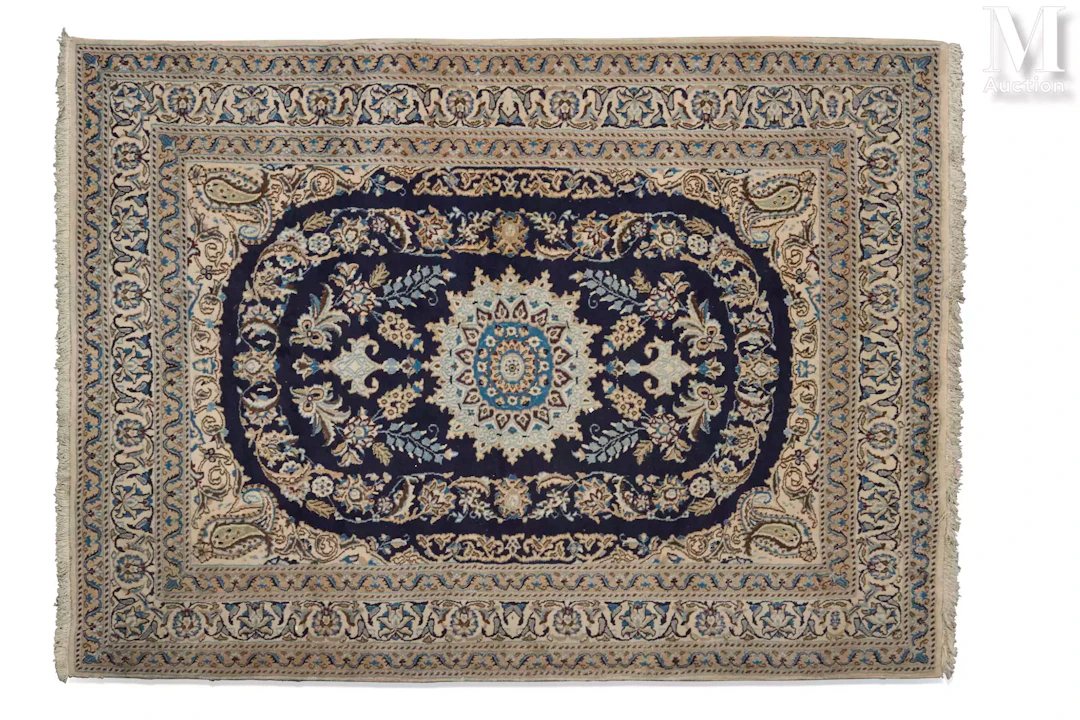 NAIN Iran, laine et soie, vers 1985