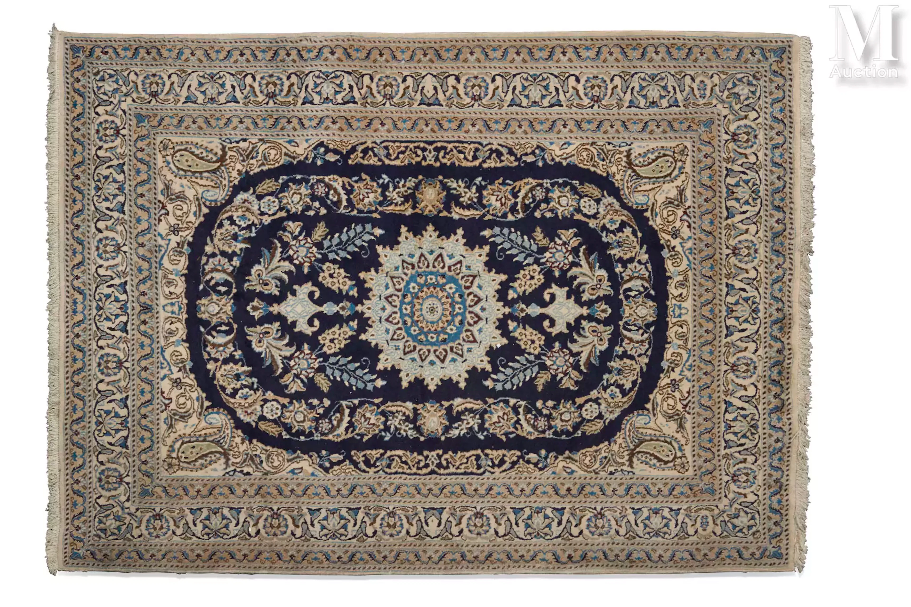 NAIN Iran, laine et soie, vers 1985