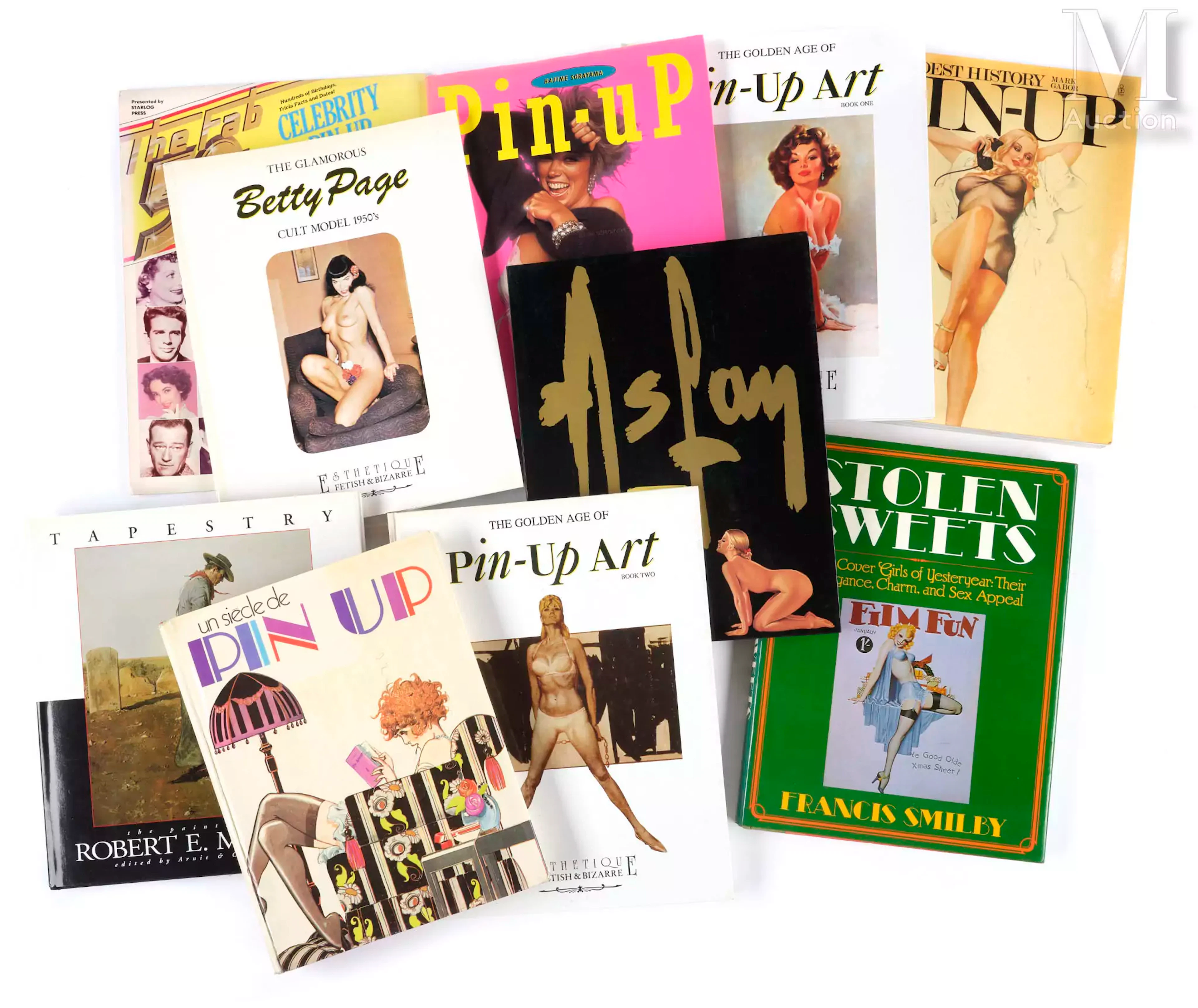 PIN-UP 9 ouvrages et un calendrier 1981