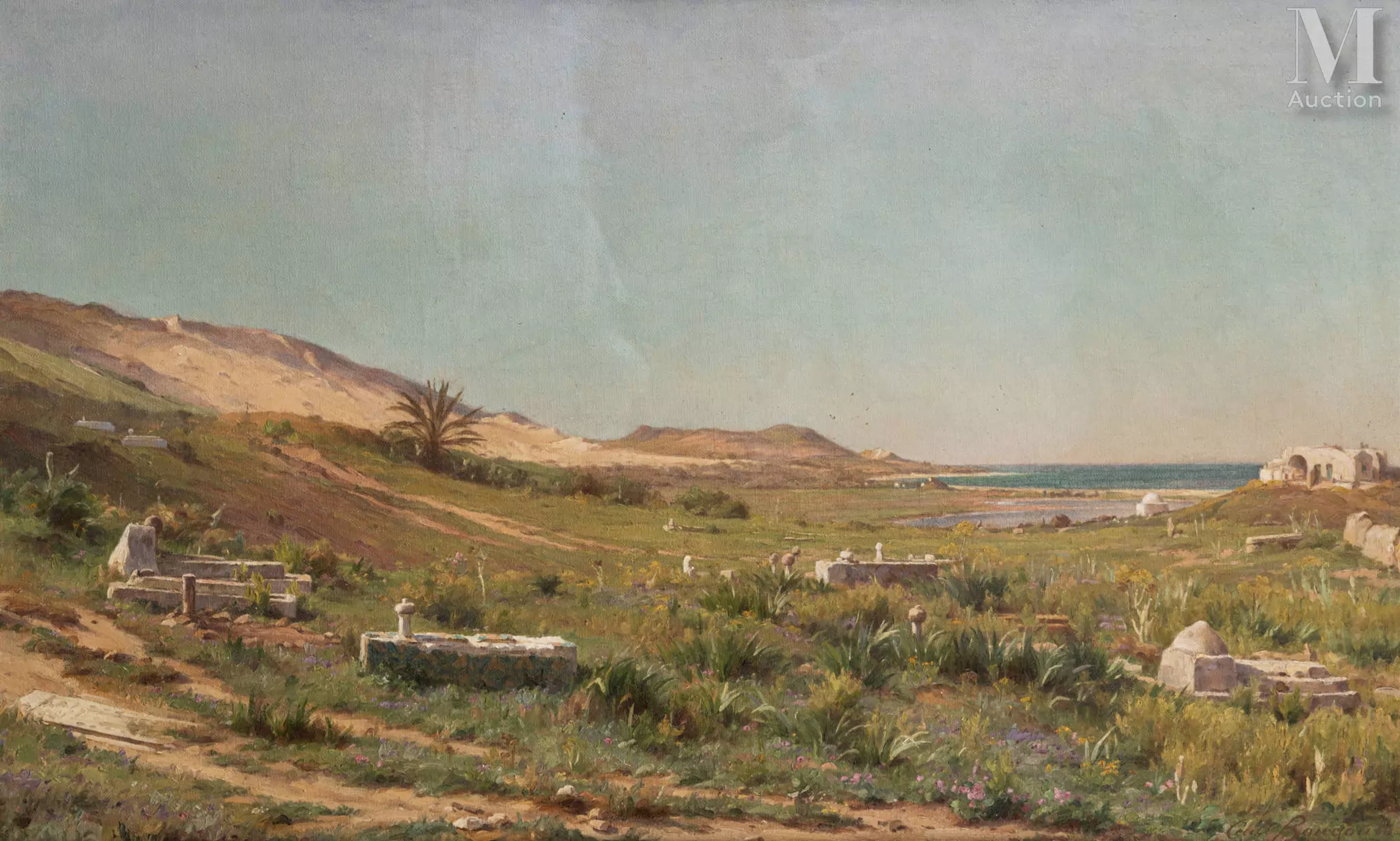 Cécile BOUGOURD (Pont-Audemer 1857 - 1941) Le cimetière des andalous, Bizerte