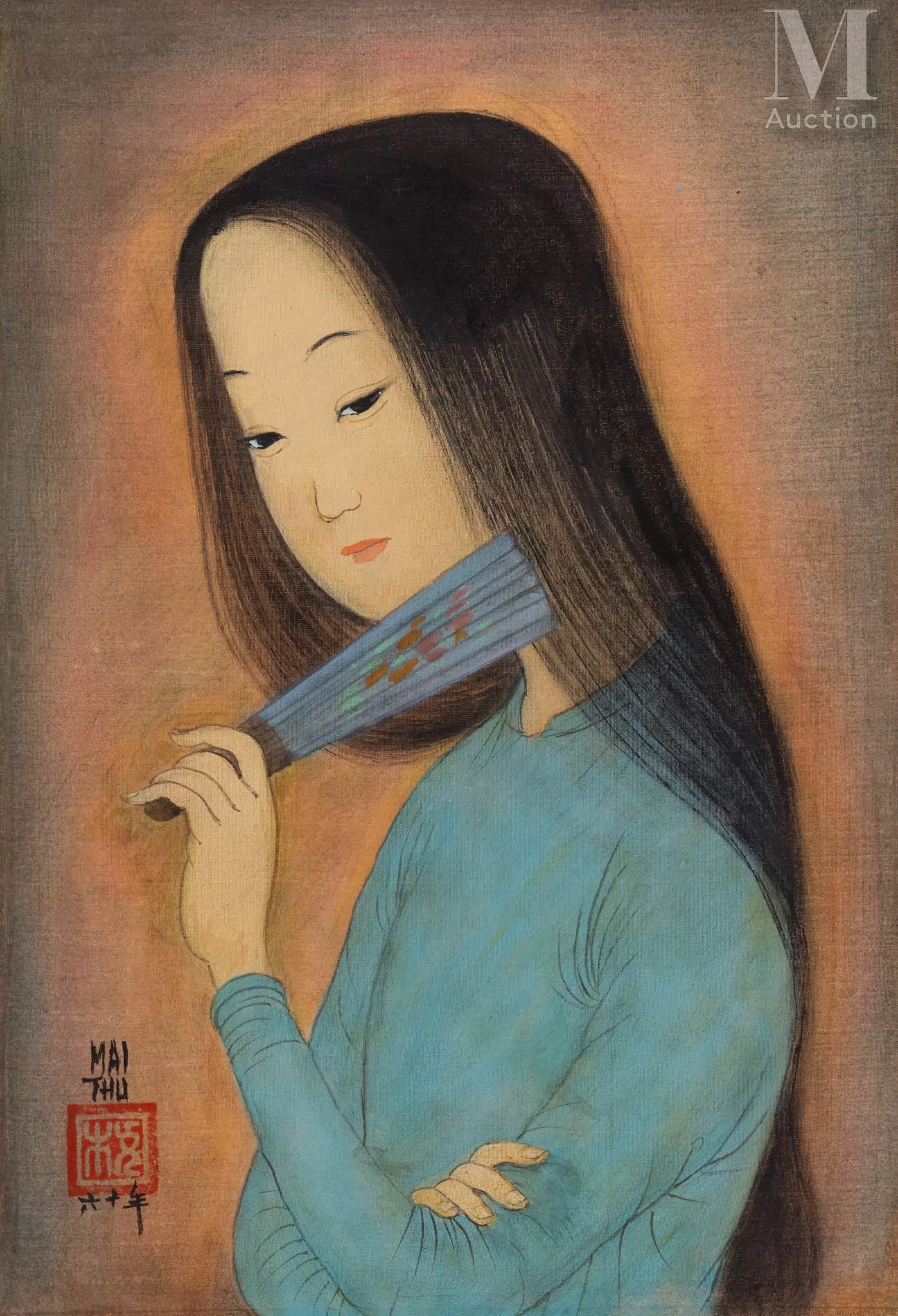 Ⓗ MAI TRUNG THU (1906 - 1980) "Confidence intime", 1960