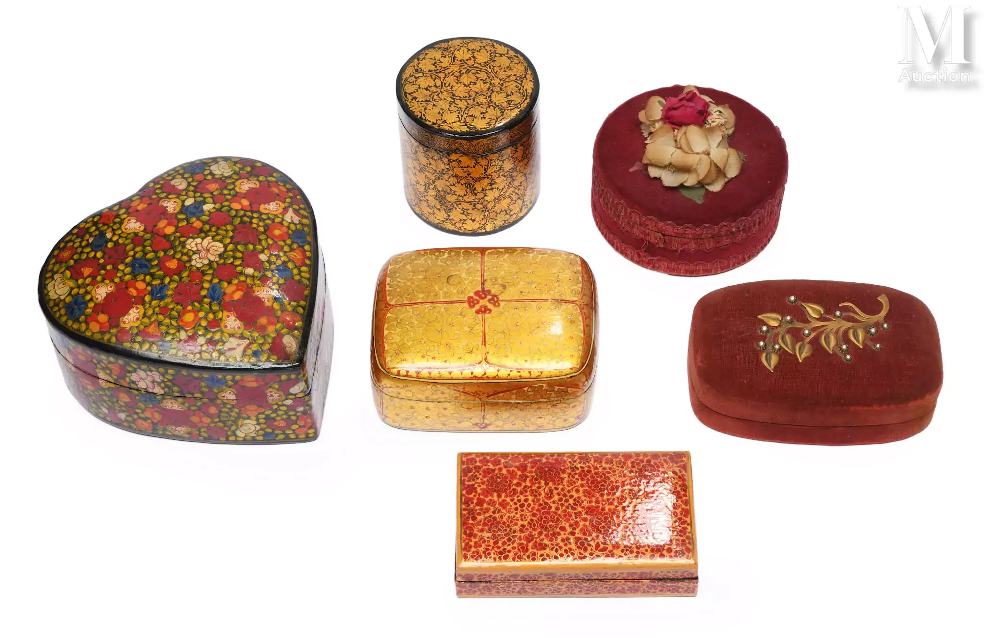 INDE, XXe siècle Lot de quatre boîtes
