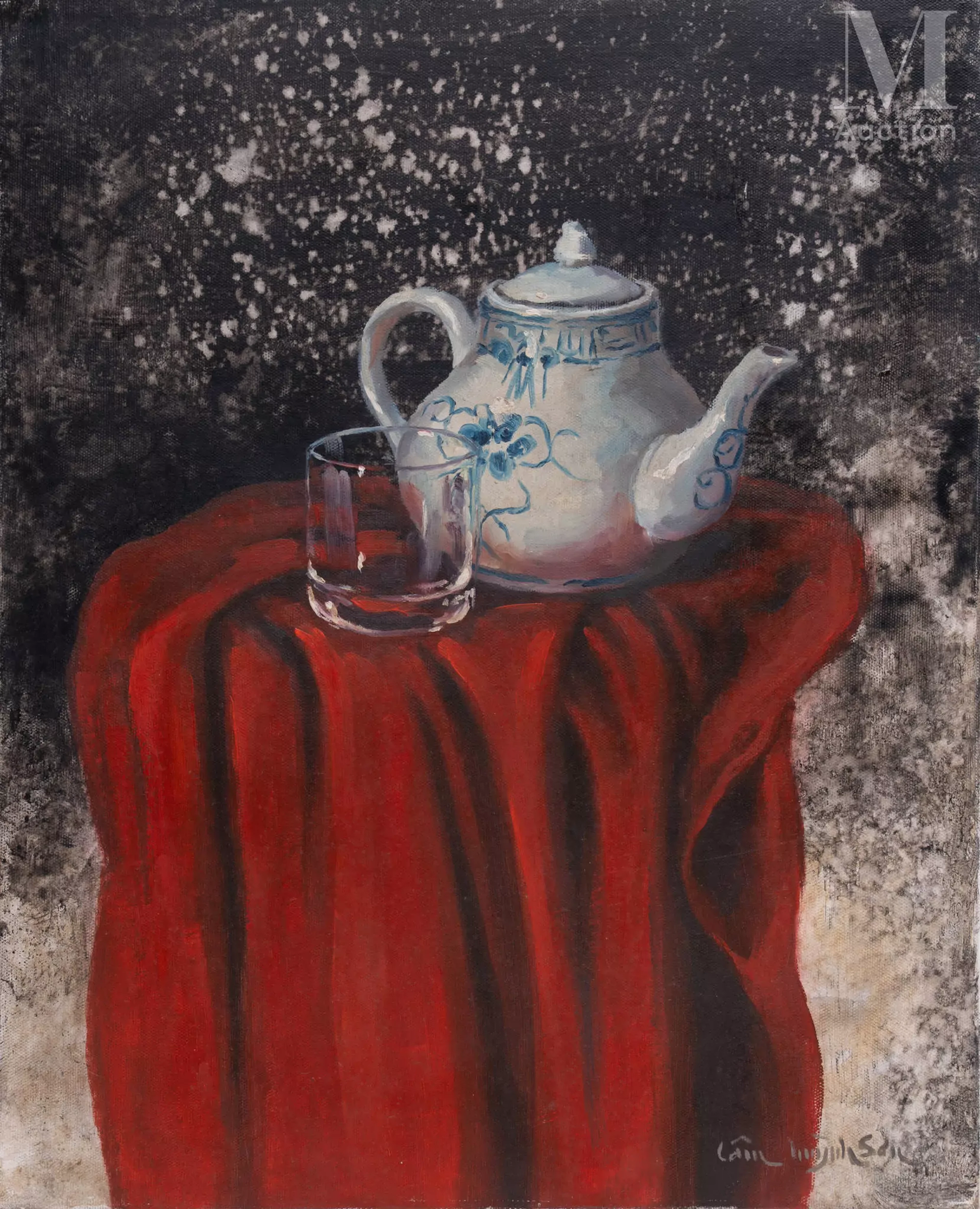 Ⓗ LAM HUYNH SON (né en 1964) "Nature morte"