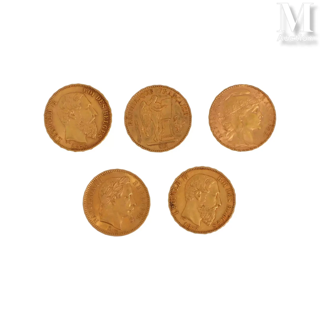 5 pièces 20F or