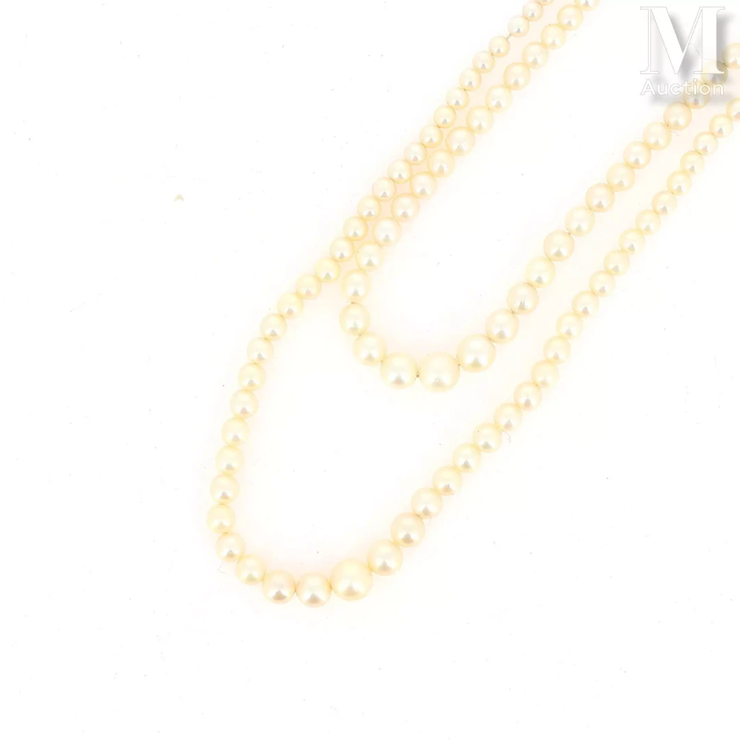 Collier deux rangs de perles