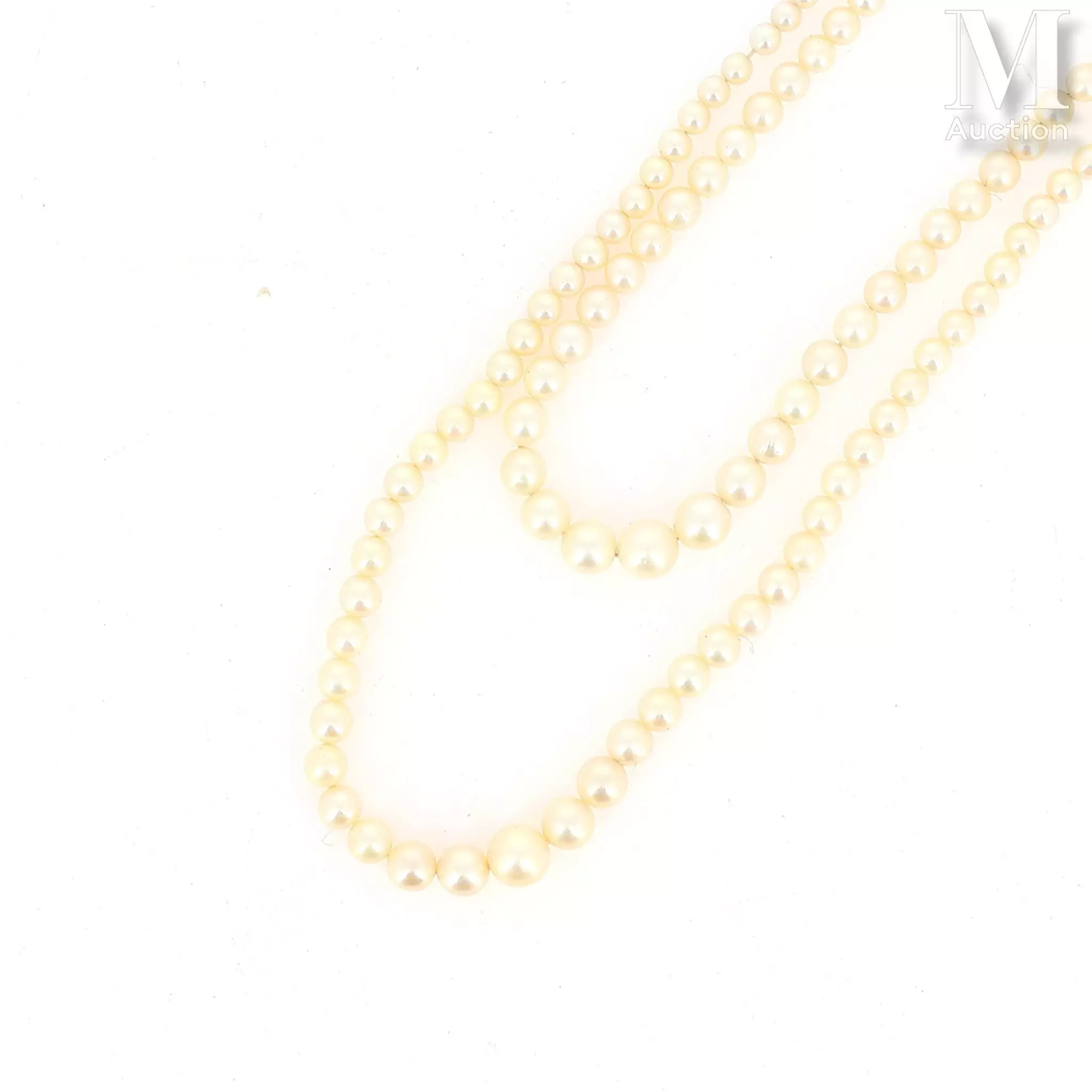 Collier deux rangs de perles