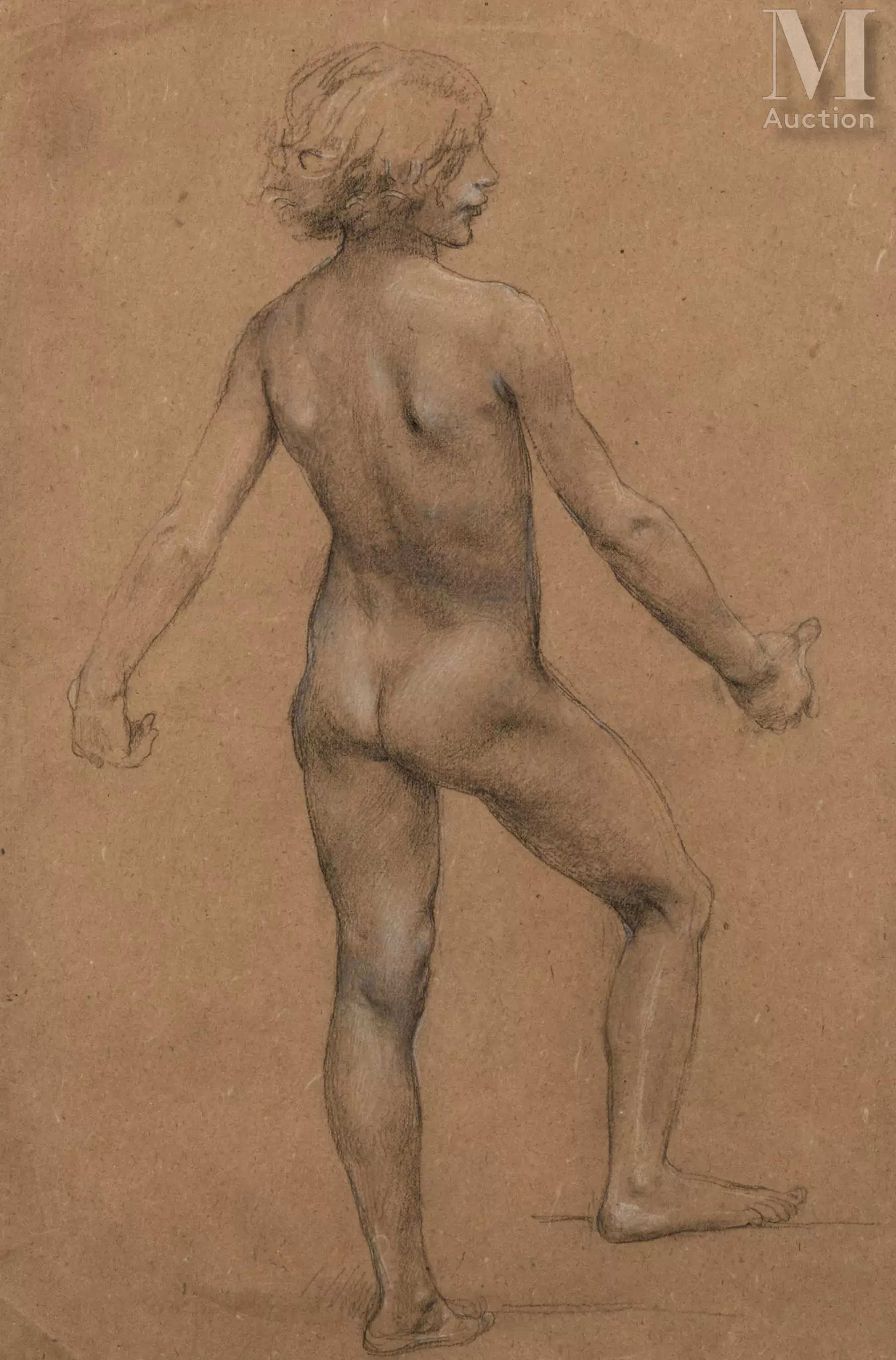 Luc-Olivier MERSON (Paris 1846 - 1920) Académie de jeune homme