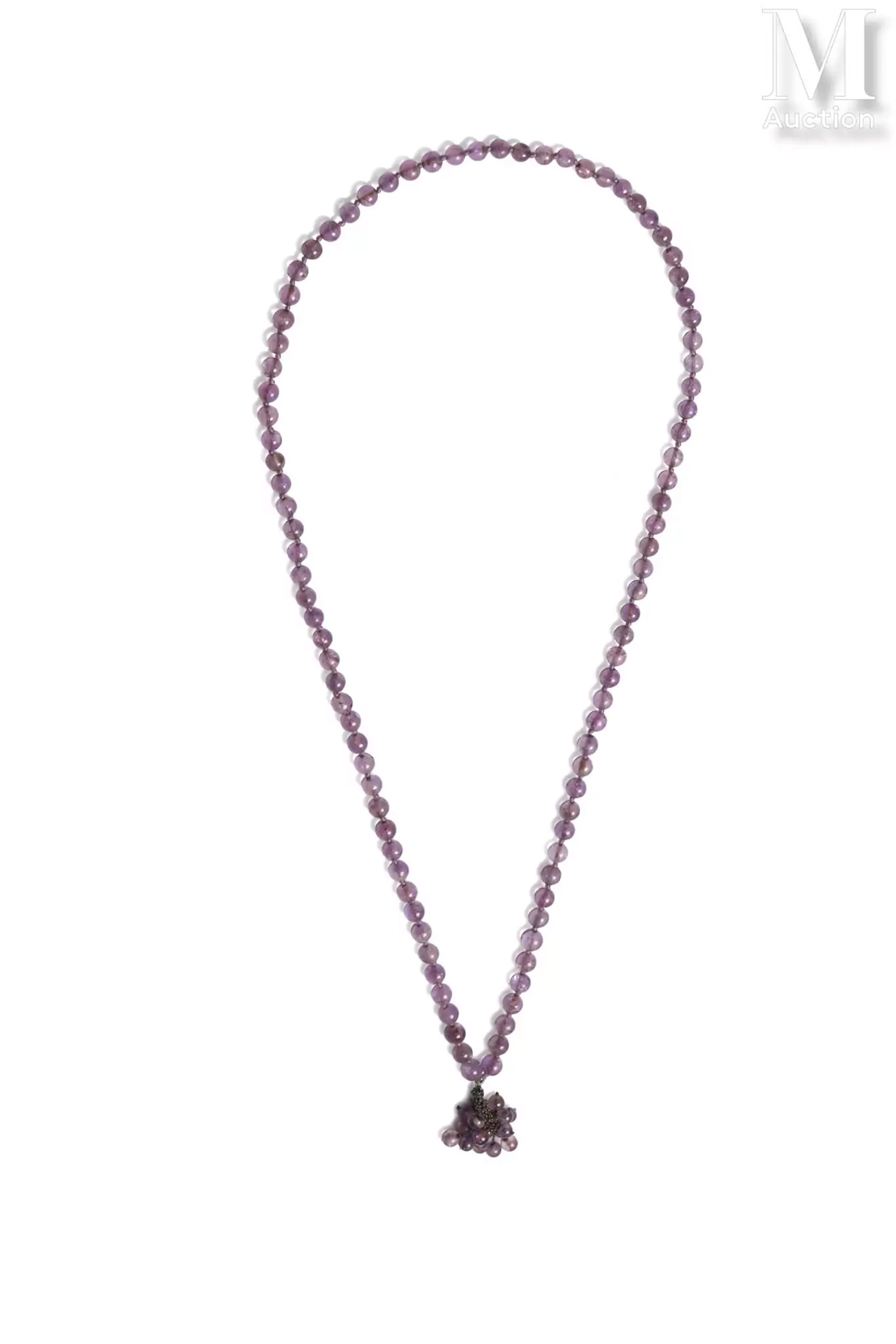 Collier de perles d'améthyste Inde, fin du XIXe siècle