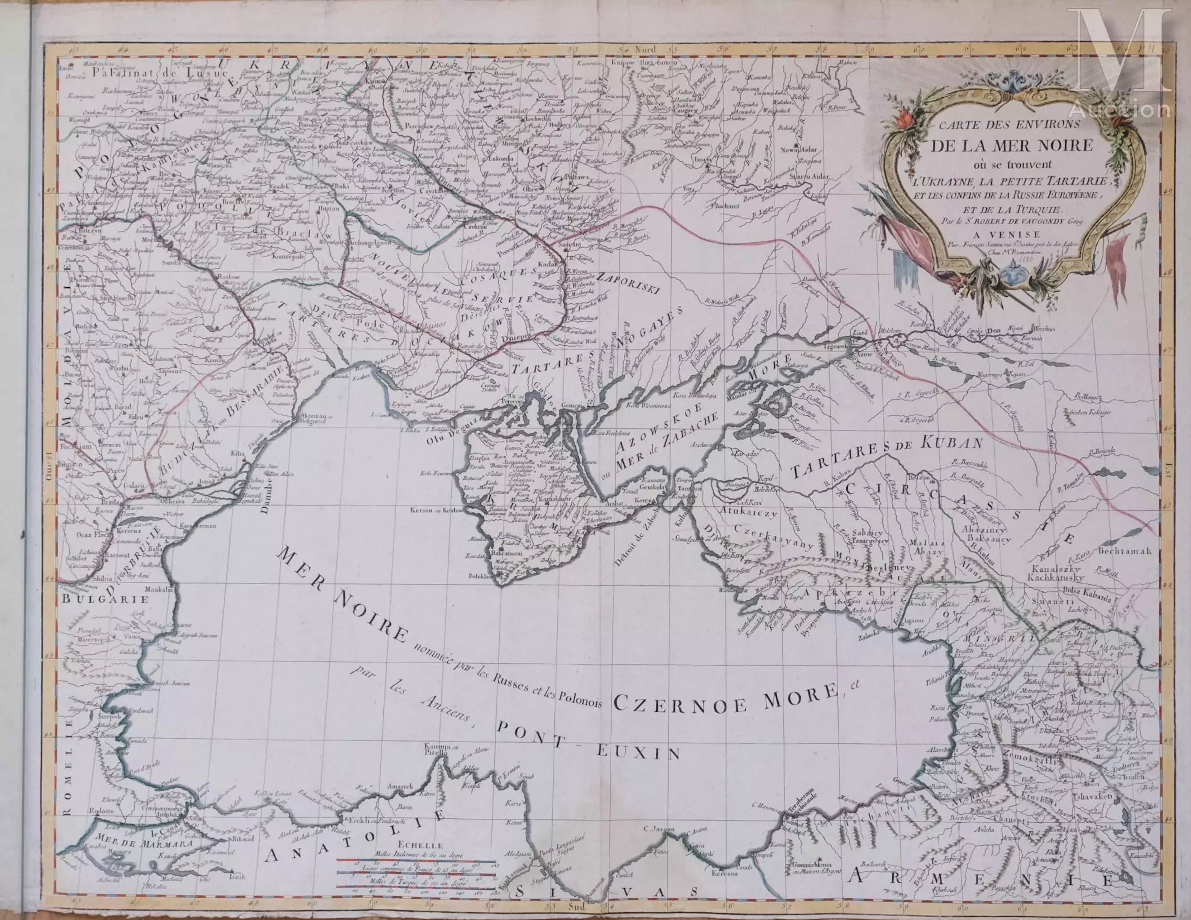 Ensemble de deux cartes : La MER NOIRE et l'Empire Ottoman