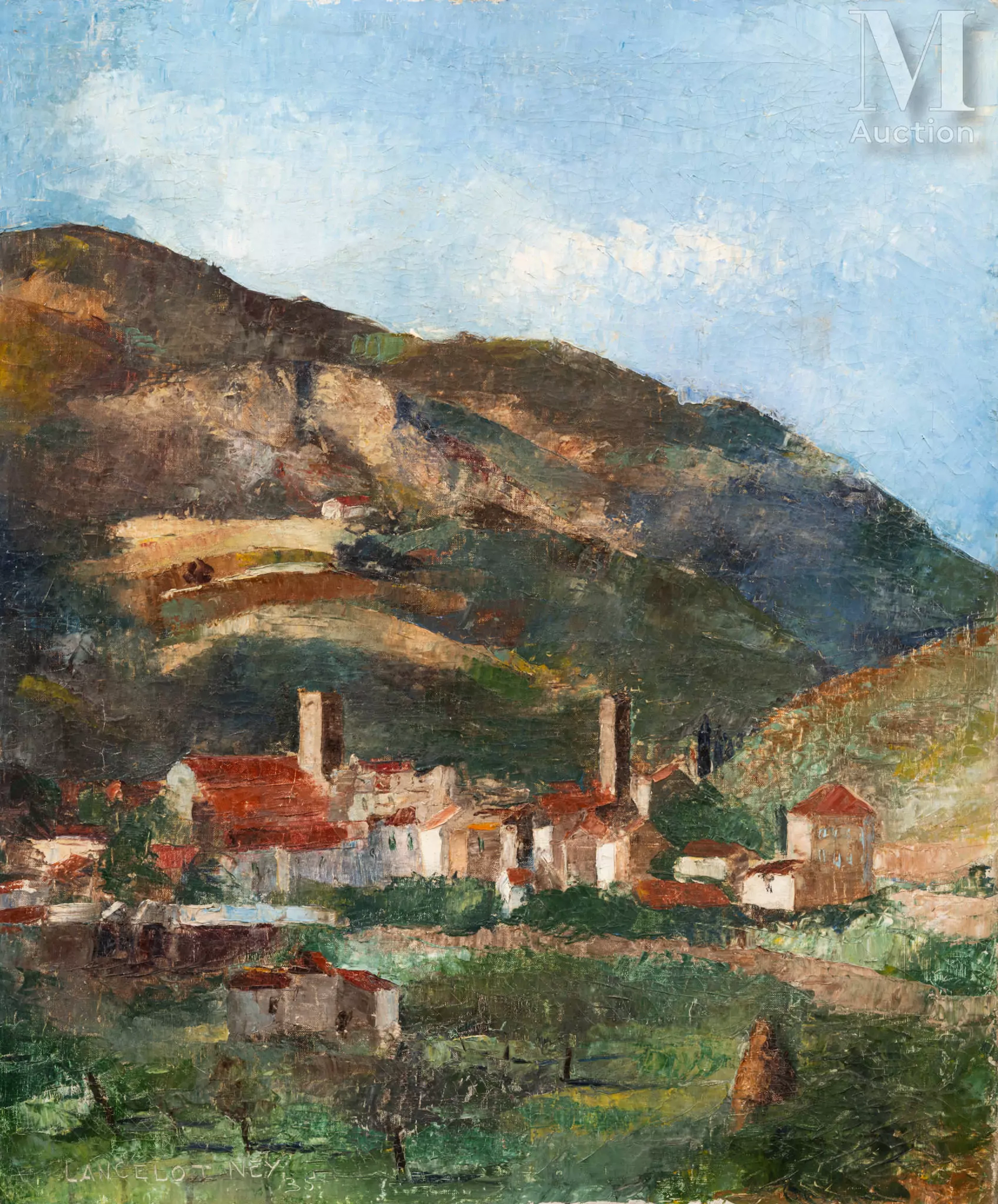Lancelot NEY (Budapest 1900 - Paris 1965) Le village