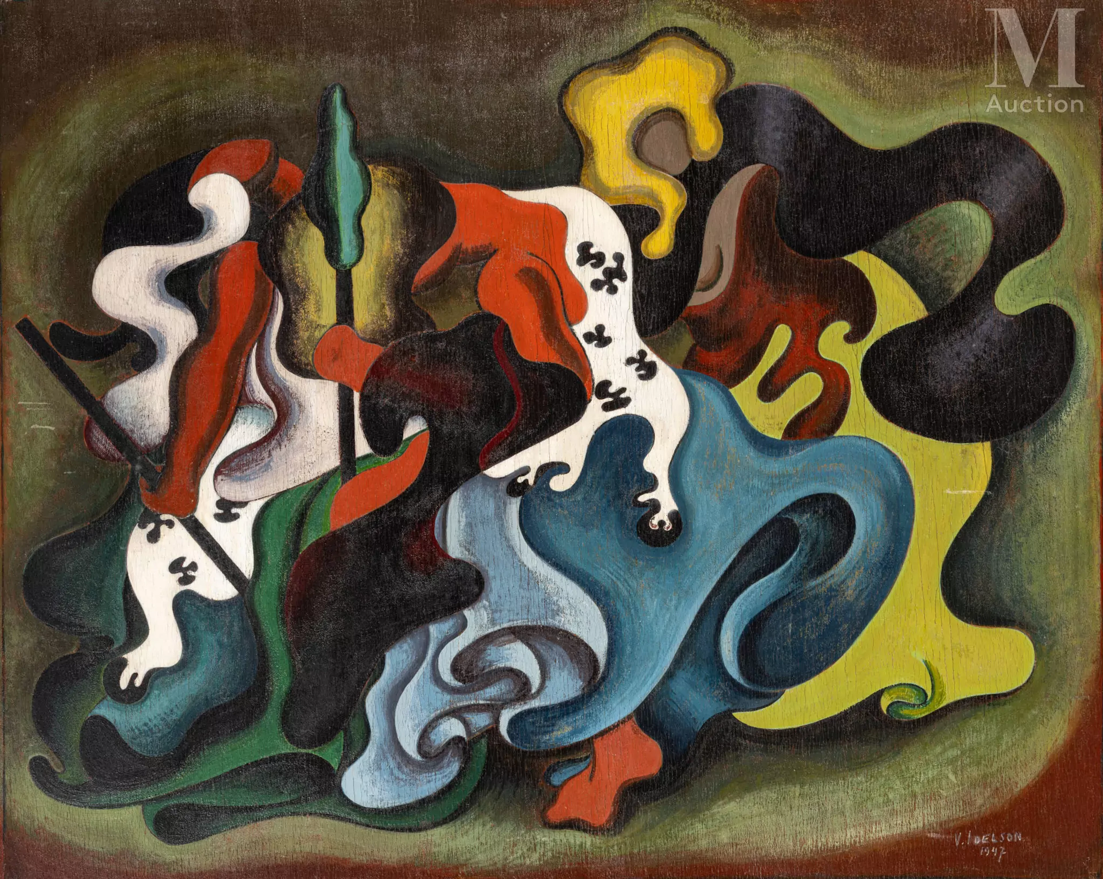 Vera IDELSON (1893- 1977) Composition surréaliste