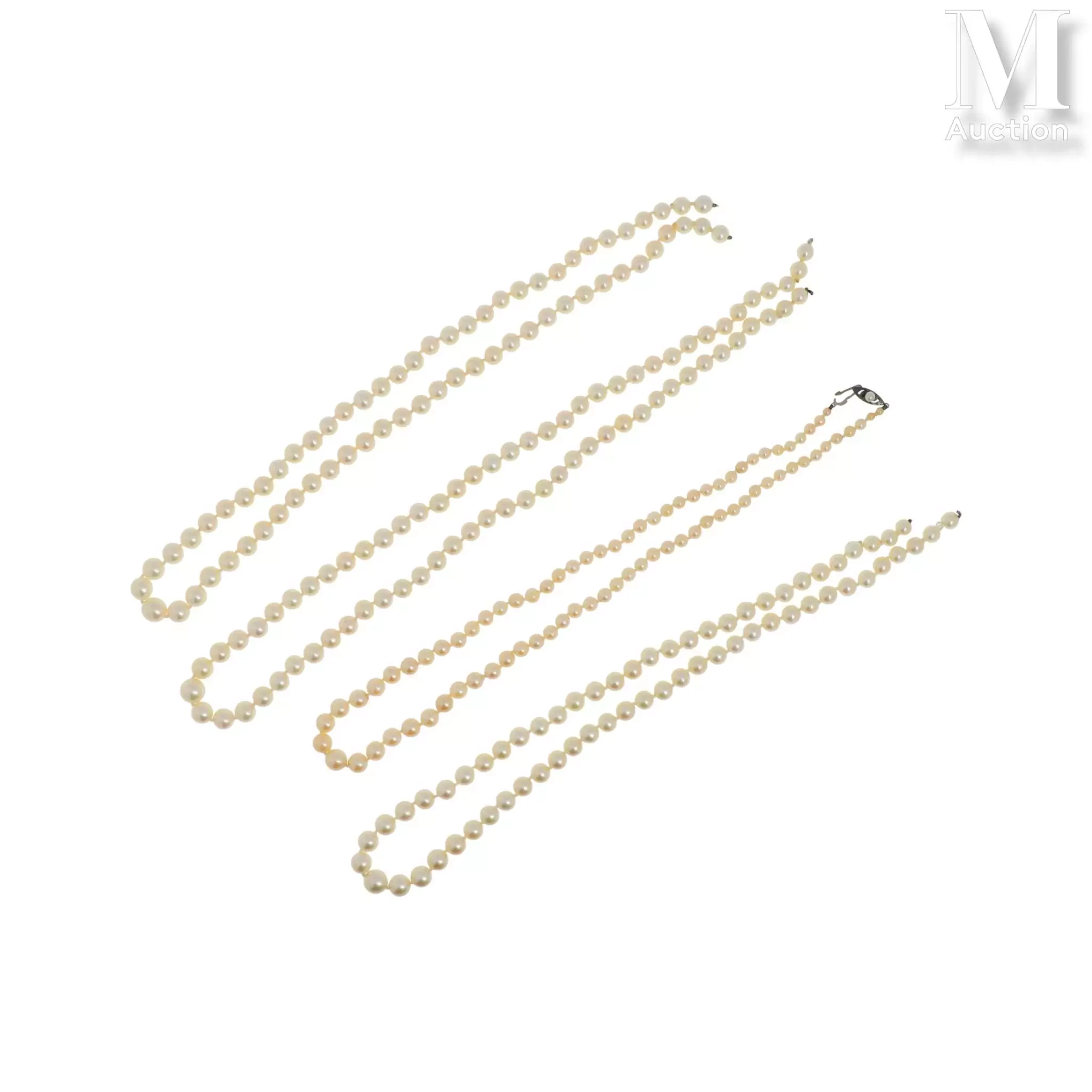 Lot de colliers de perles de culture
