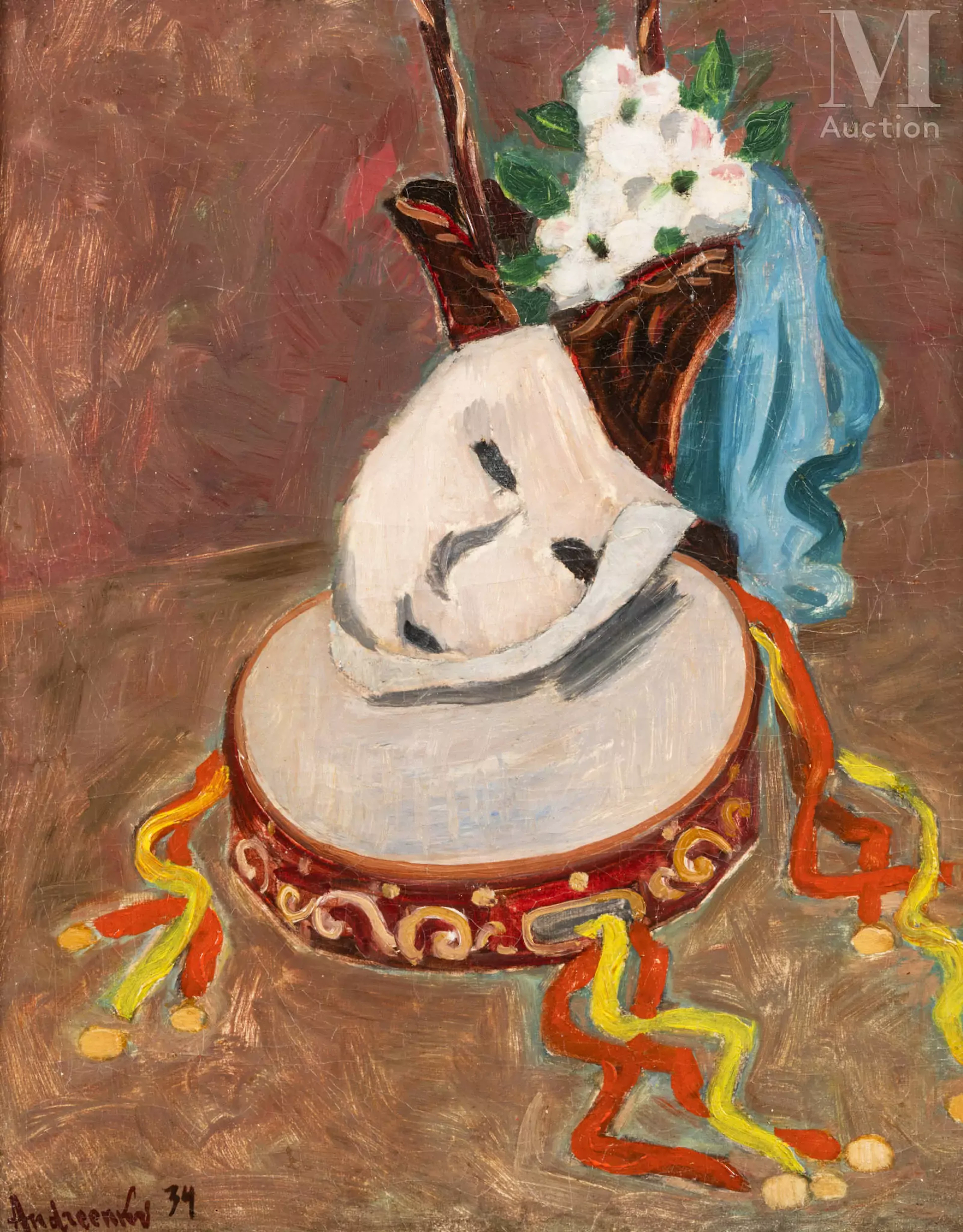Michel ANDREENKO (Odessa 1894 – Paris 1982) Nature morte au masque