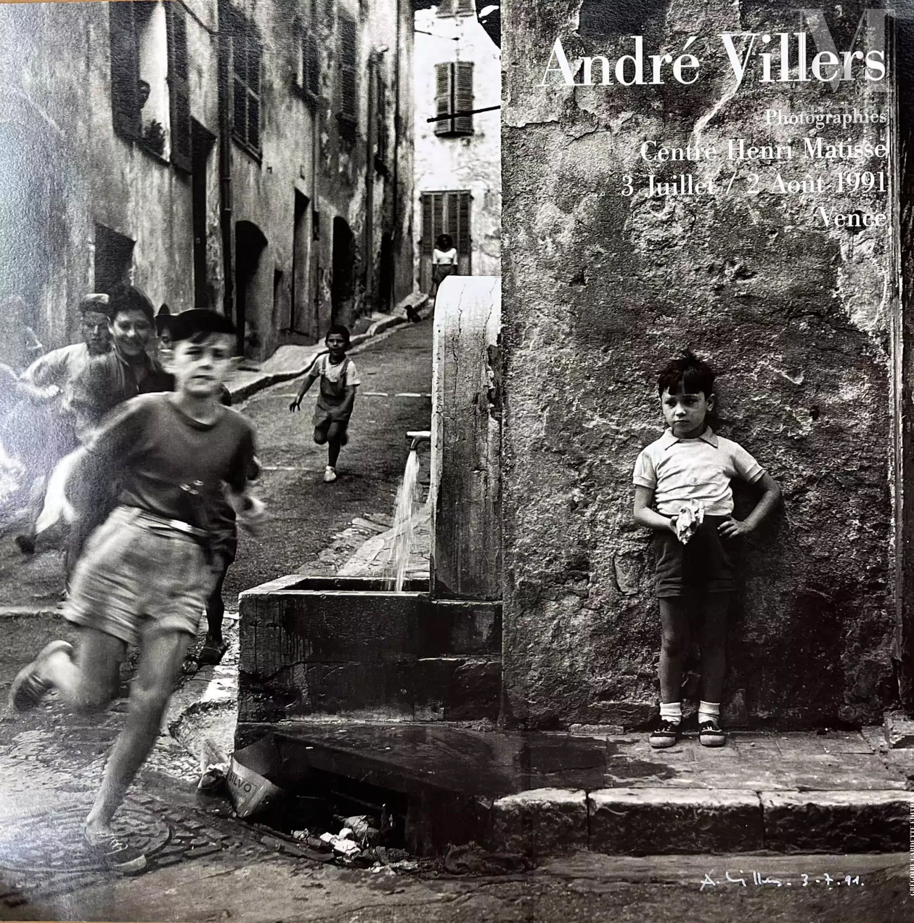André VILLERS (1930-2016) Enfants dans la rue, 1991