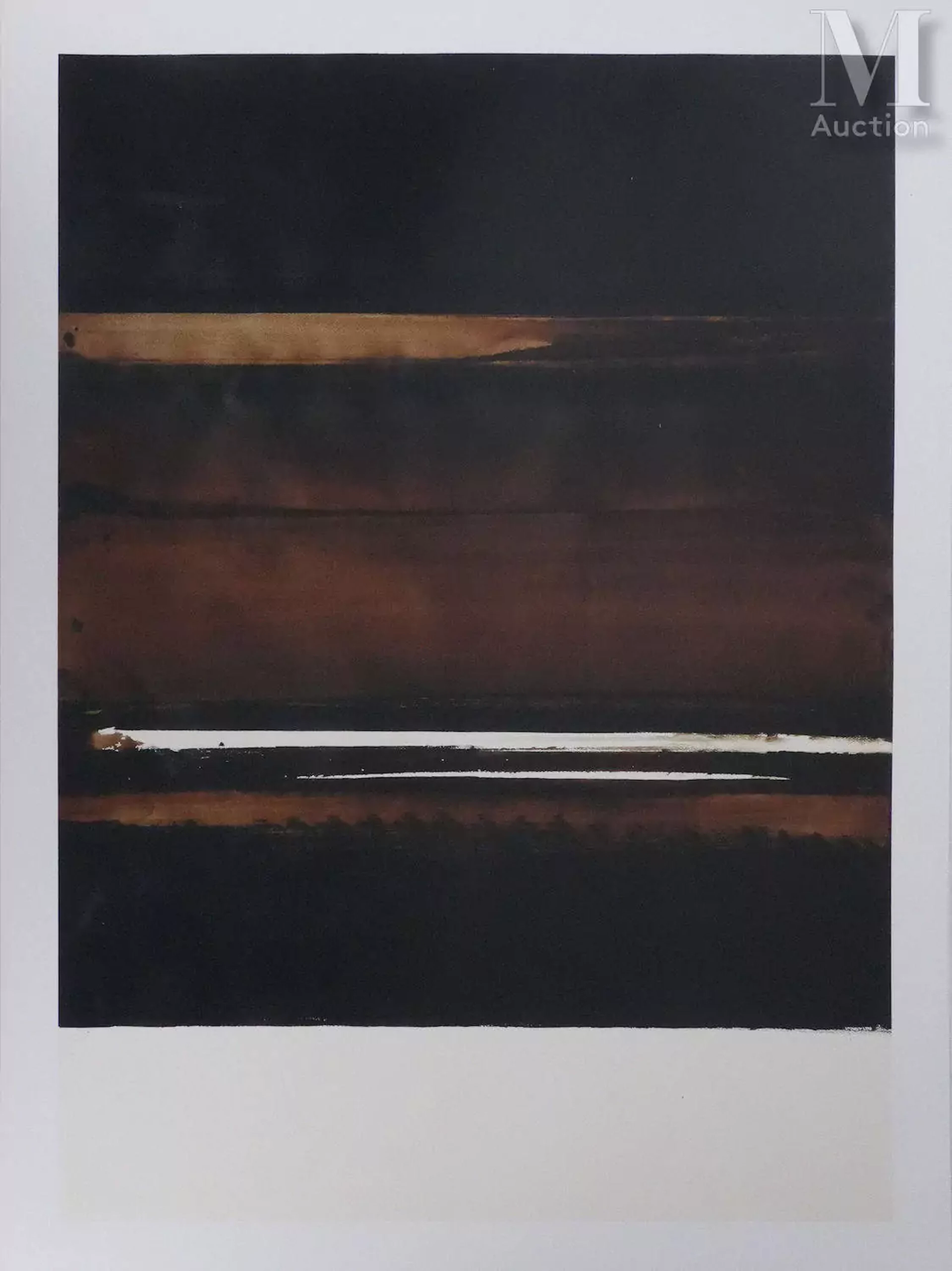 SOULAGES Pierre (1919-2022) Affiche originale Brou de noix sur papier 2003