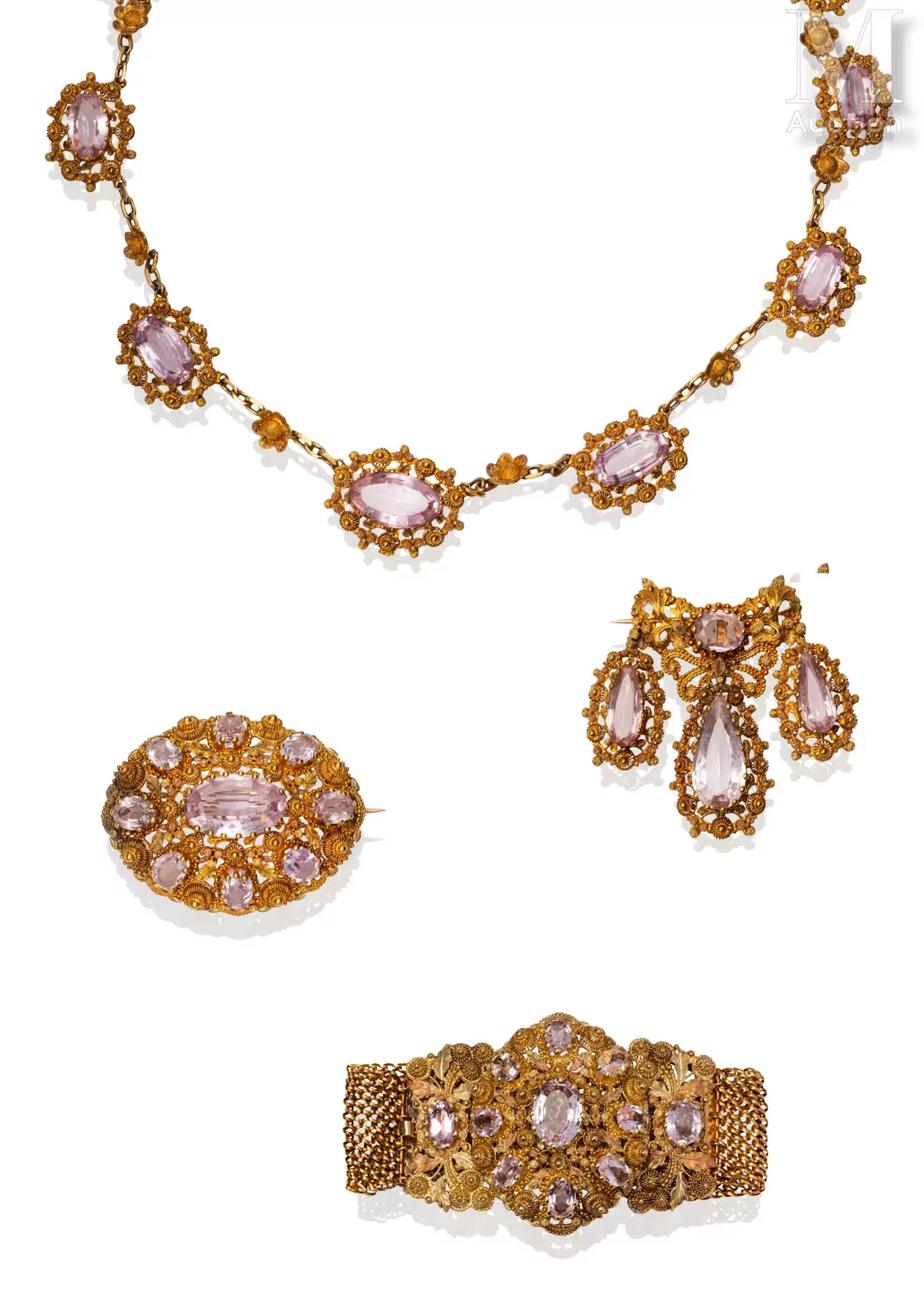 Parure or et topazes