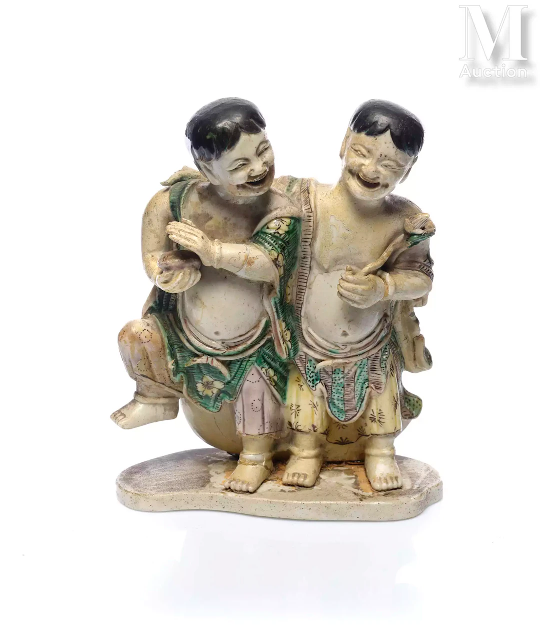 CHINE, Epoque Kangxi, XVIIIe siècle Groupe en porcelaine
